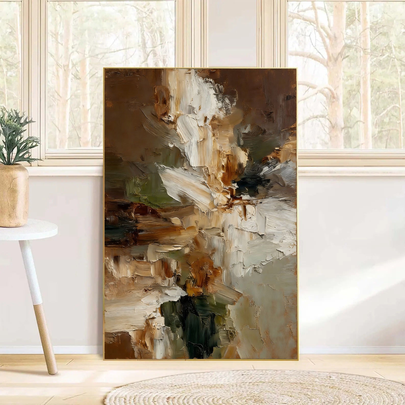 Textured Floral Warmth | Ivory Blossom