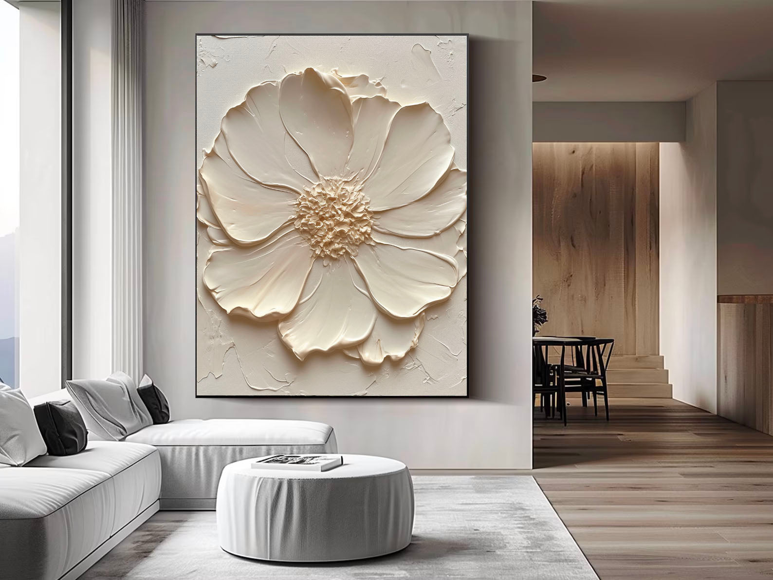 Textured Floral Luxe | Cream Blossom