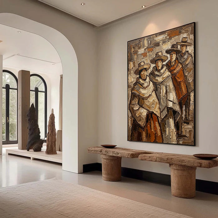 Textured Hat Ensemble | Earthy Hues