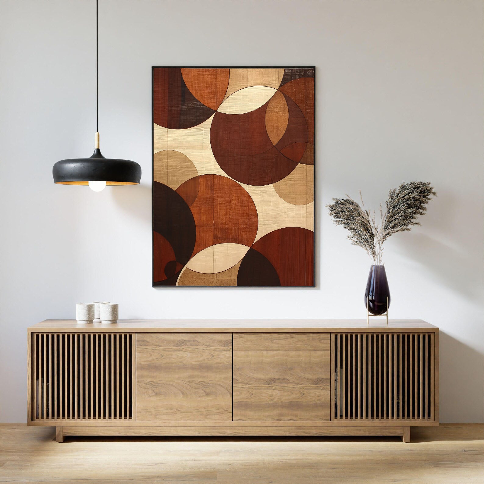 Abstract Geometric Warmth | Brown Circles