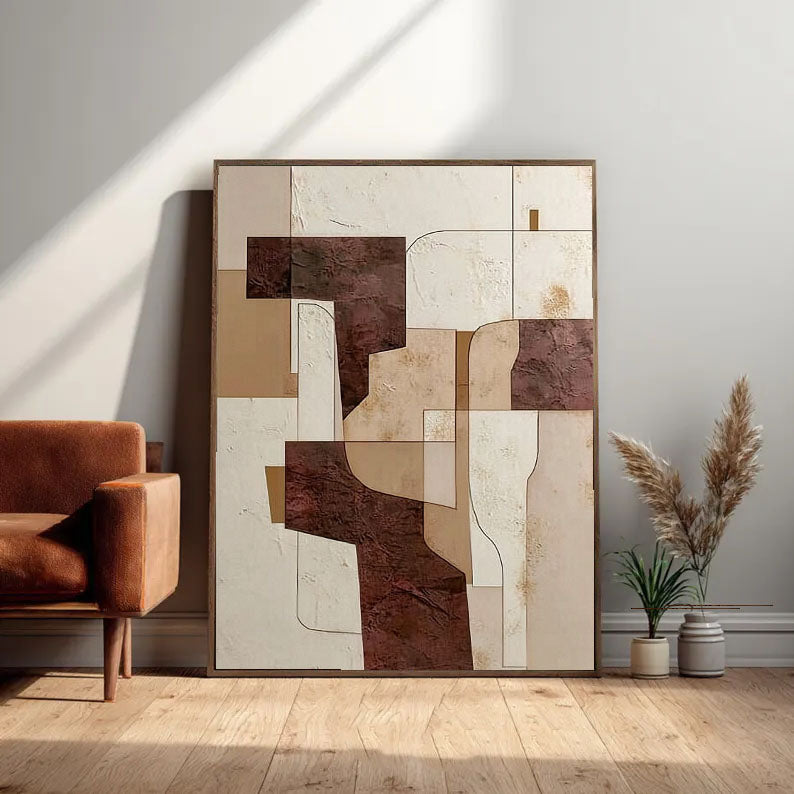 Abstract Geometric Layering | Earth Tones