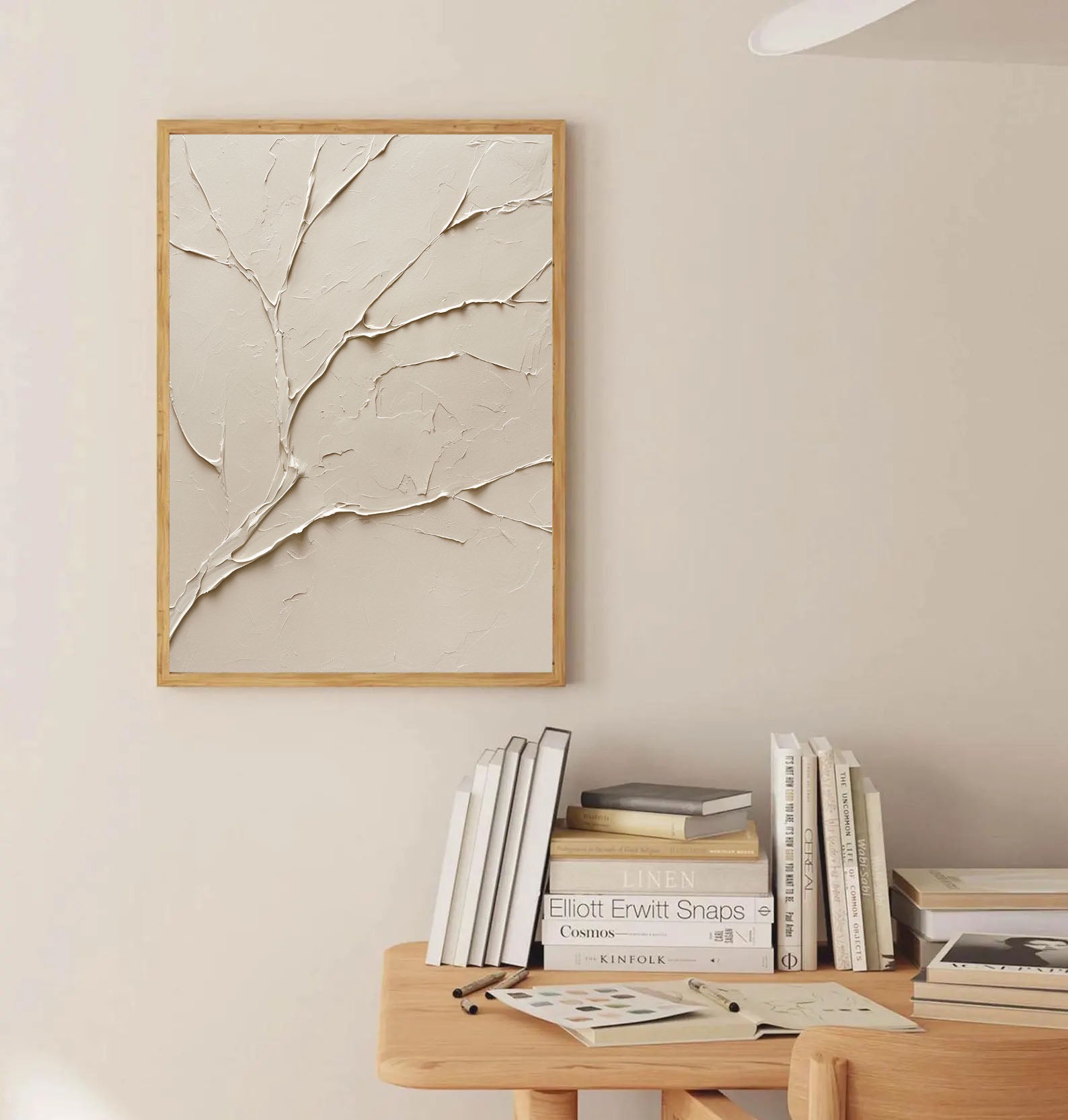 Textured Branch Minimalism | Beige Grace