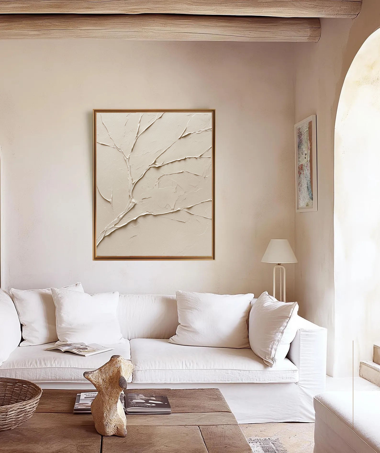 Textured Branch Minimalism | Beige Grace