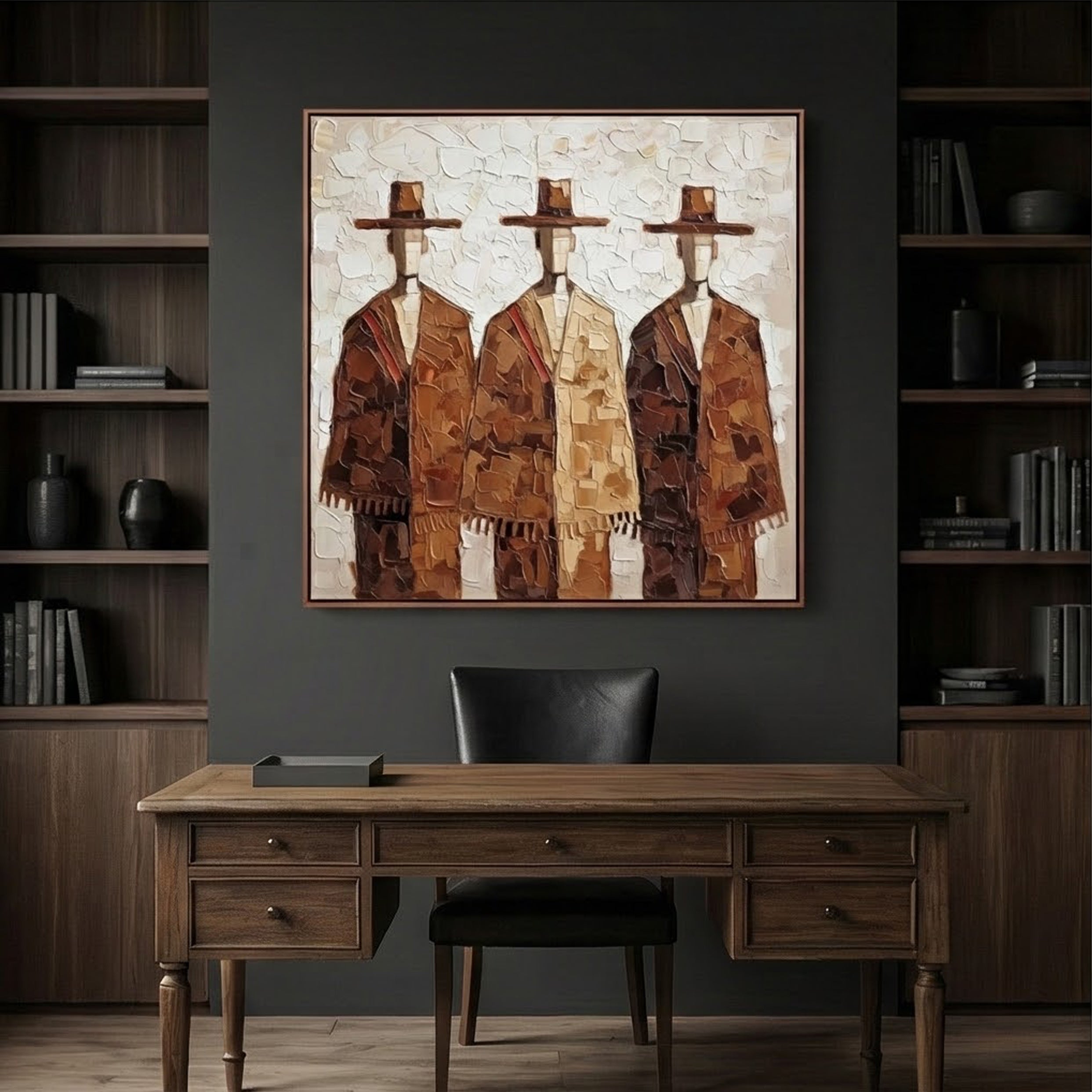 Textured Rustic Trio | Hat Silhouettes