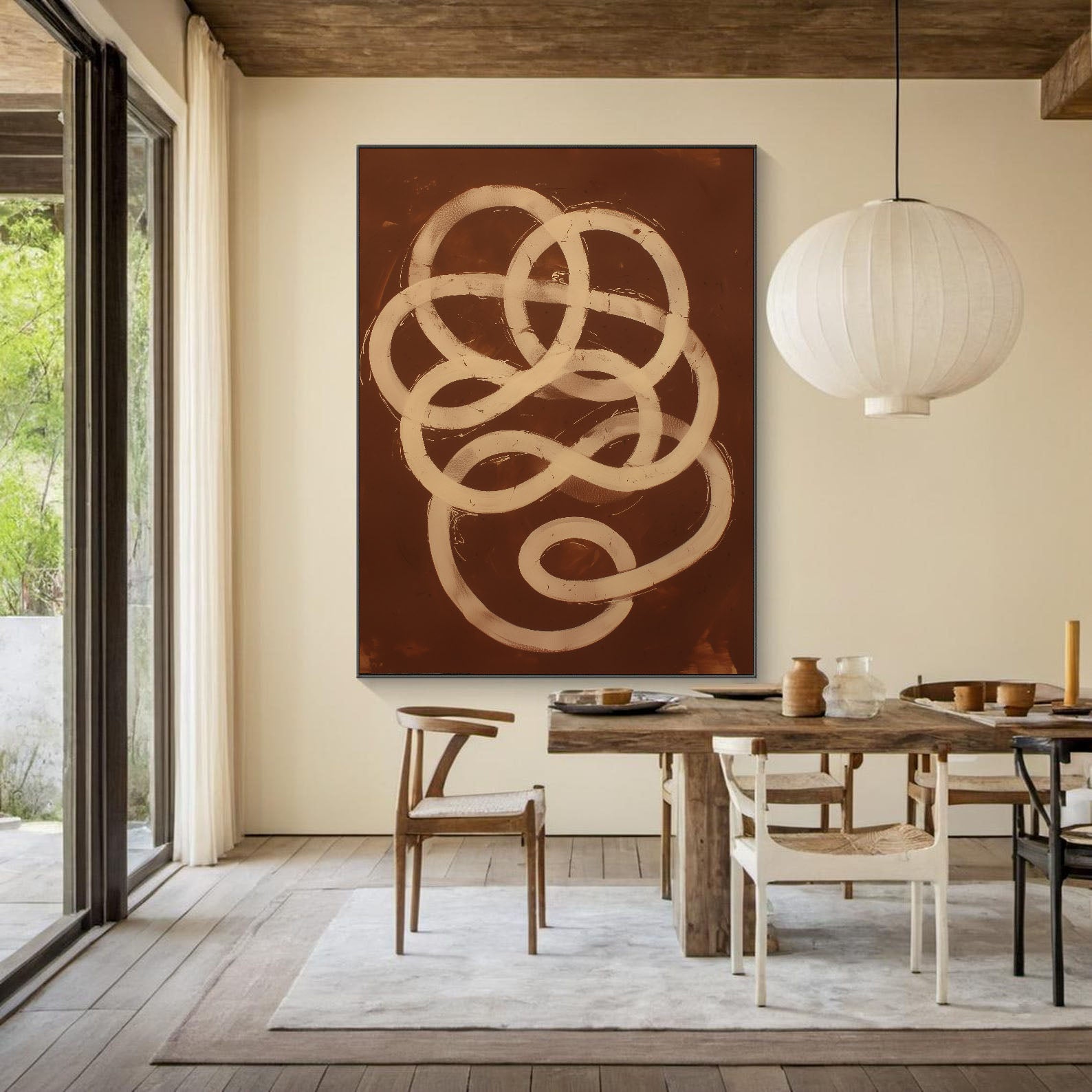 Abstract Knot Opulence | Beige Loop