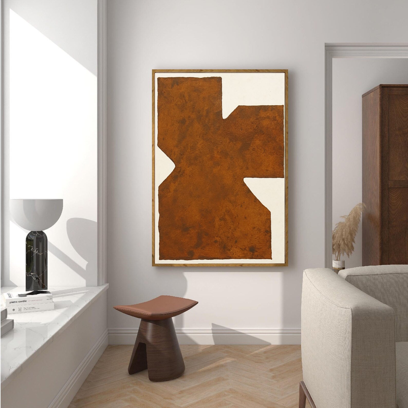 Geometric Rust Opulence | Brown Form