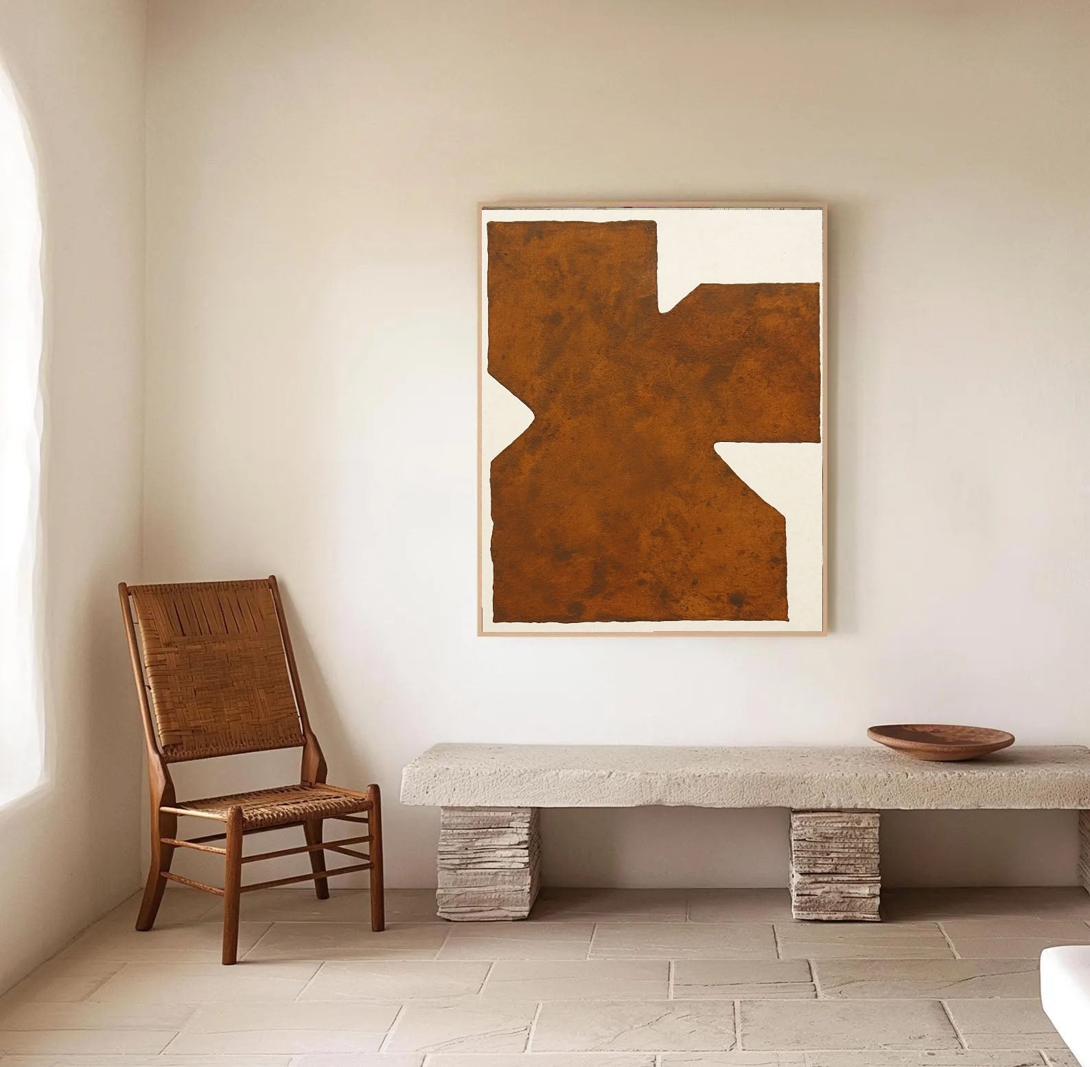 Geometric Rust Opulence | Brown Form