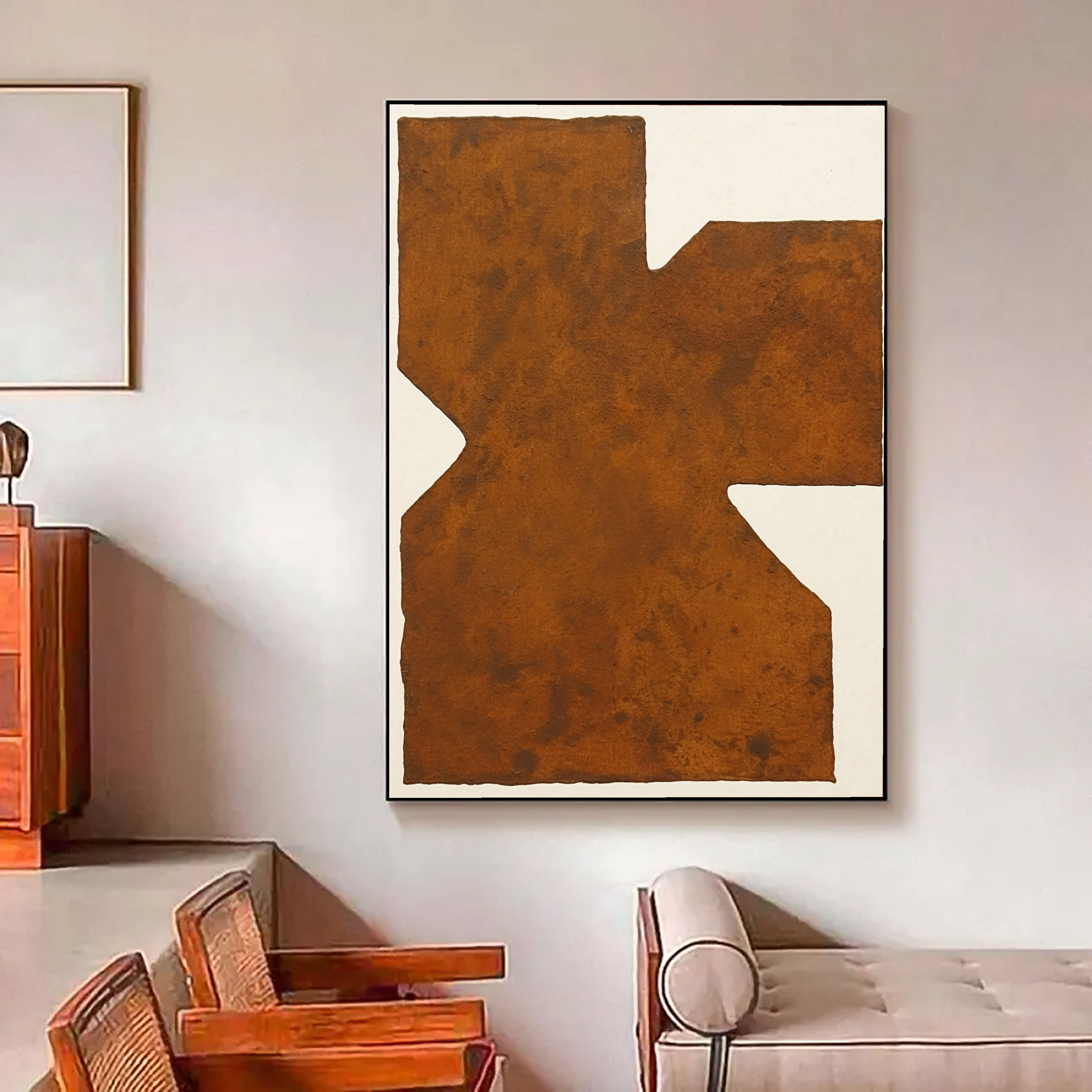 Geometric Rust Opulence | Brown Form