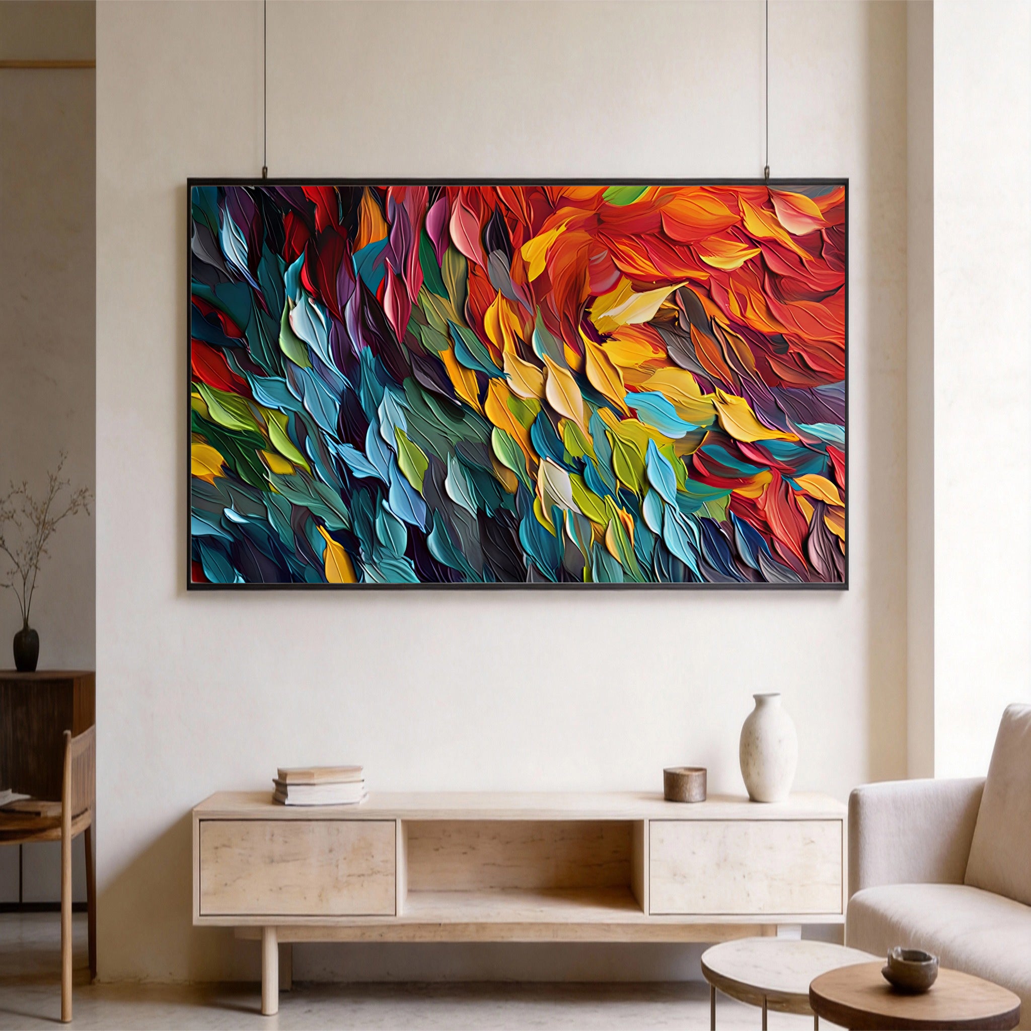 Textured Feather Splendor | Vivid Hues
