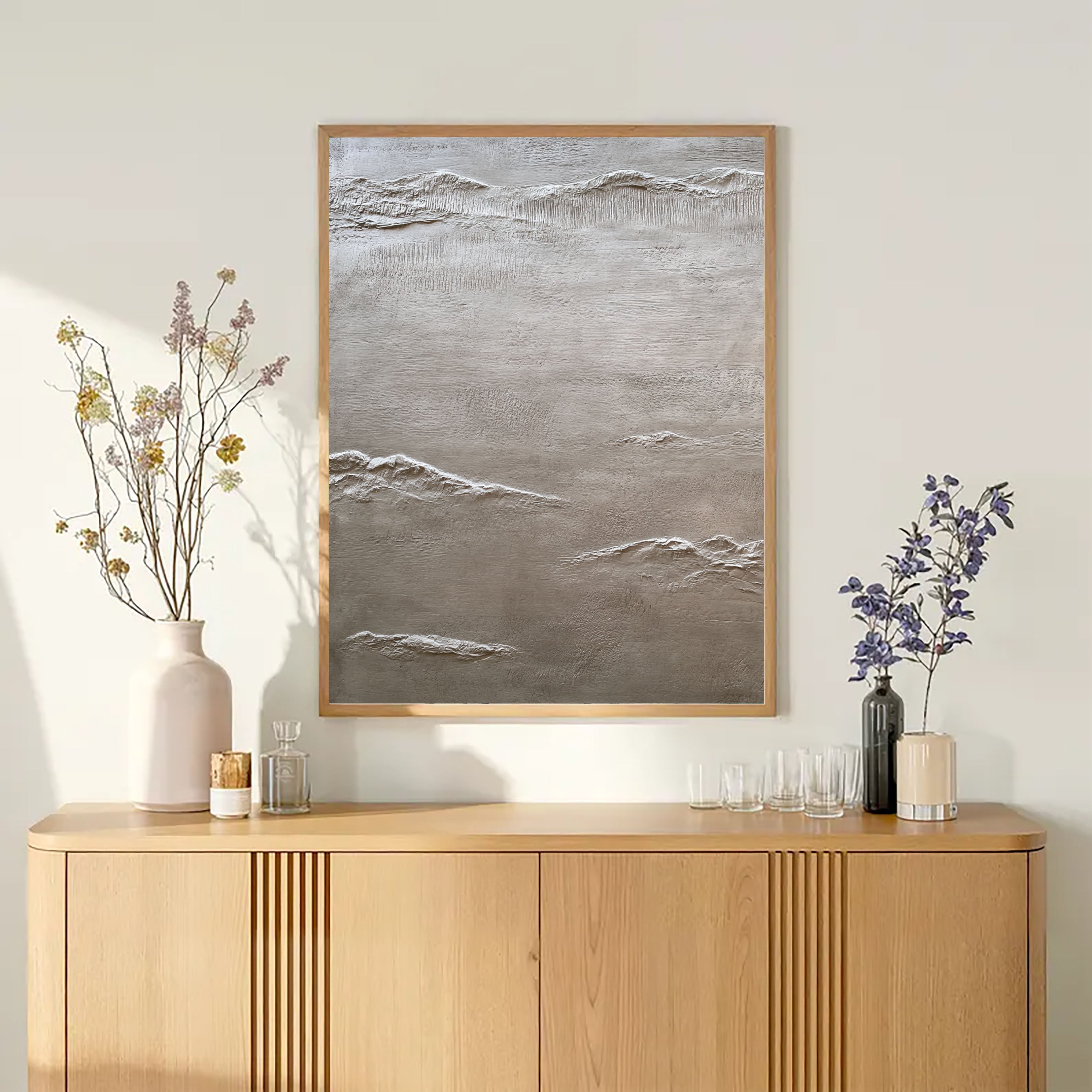Textured Earthy Terrain | Beige Grey