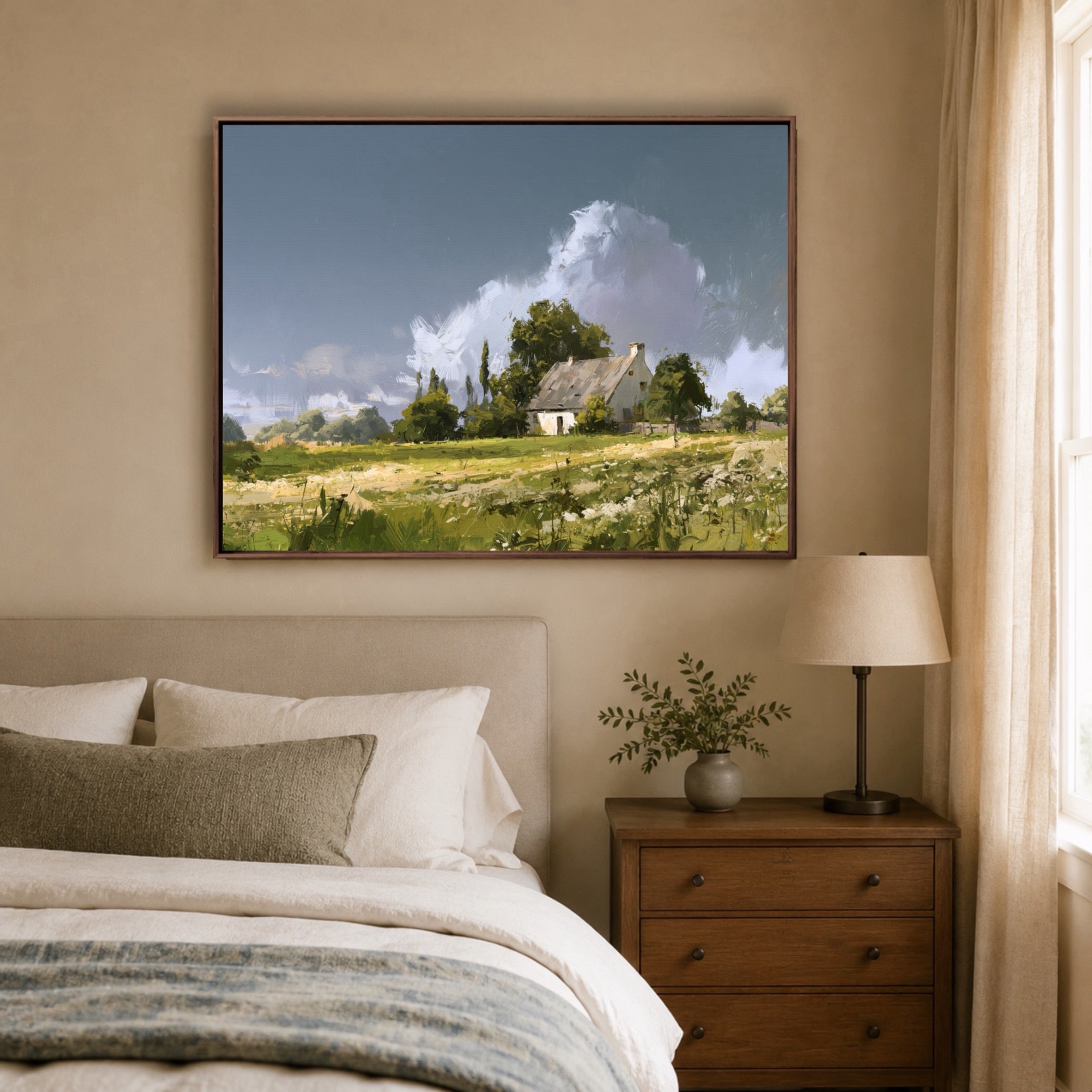 Landscape Art｜Farmhouse Cloud Hush