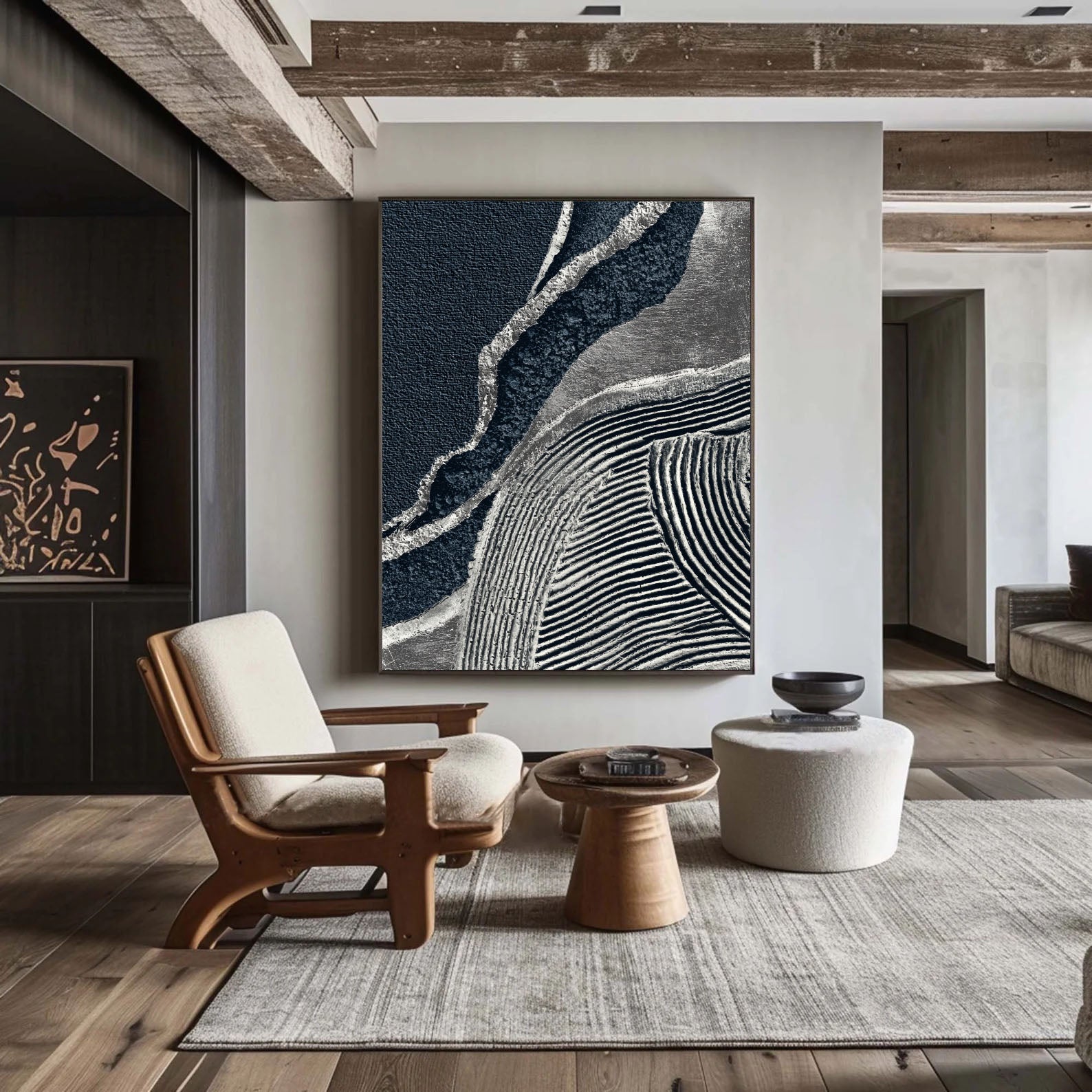 Textured Monochrome Rhythm | Black Silver