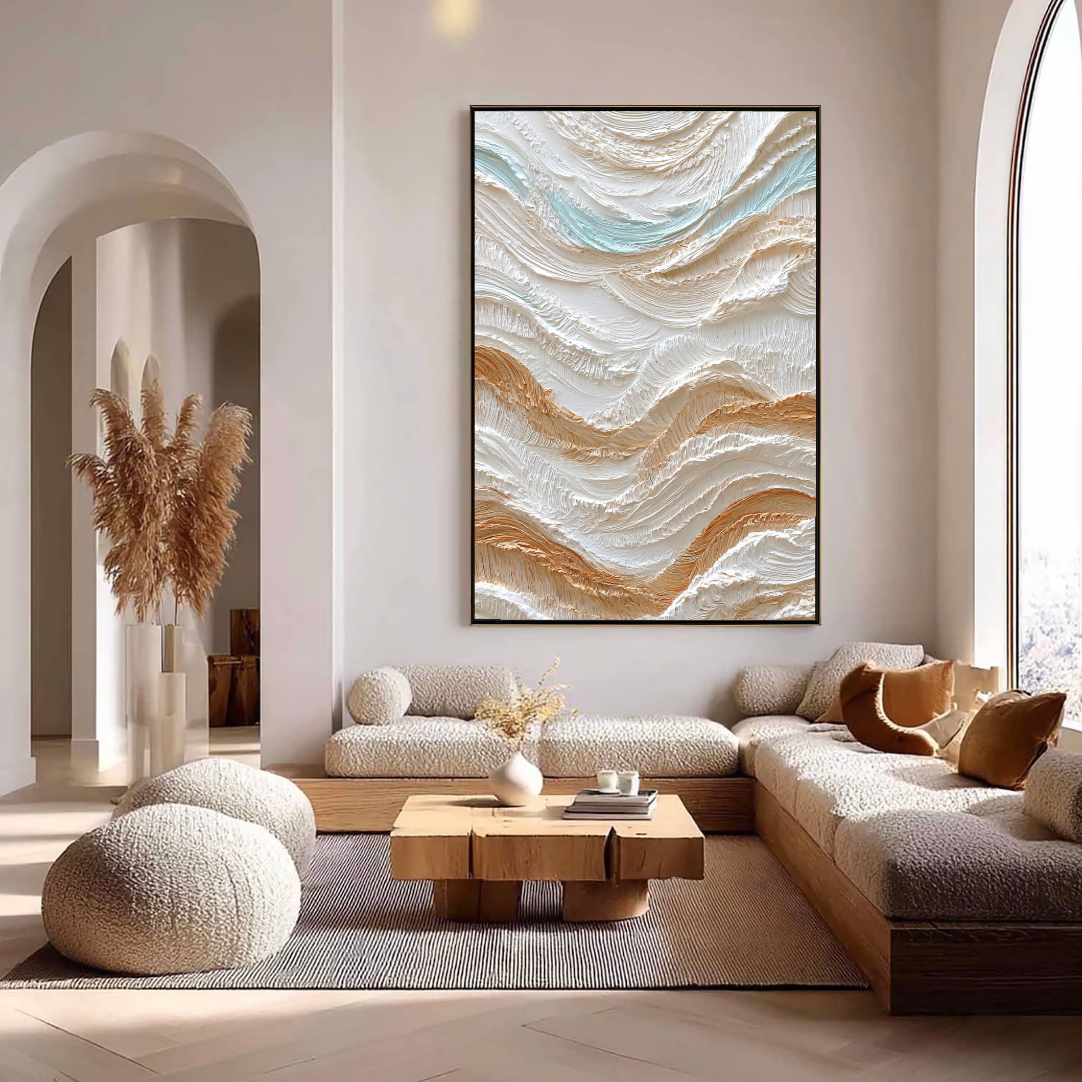 Textured Wavy Serenity | White Beige