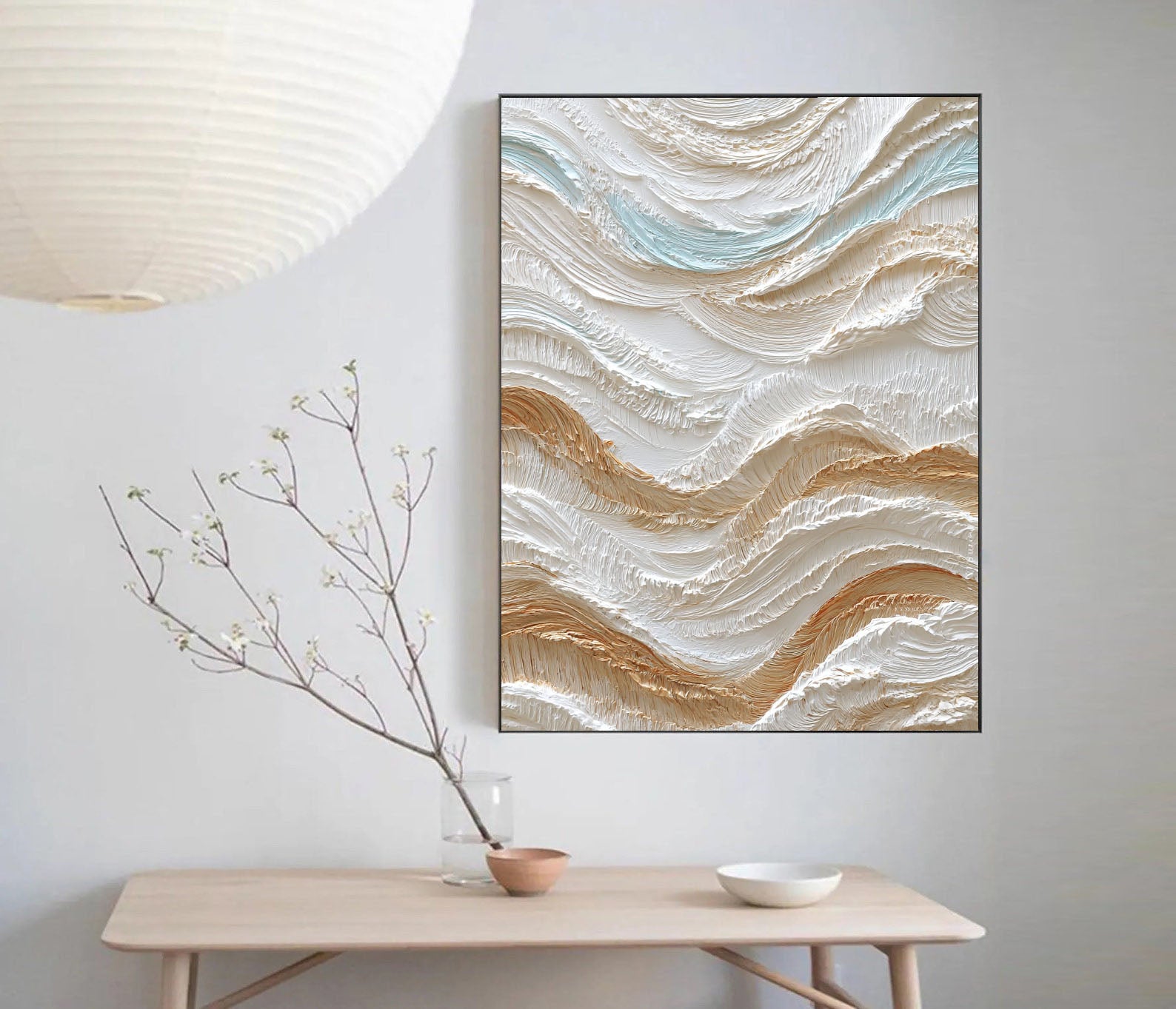 Textured Wavy Serenity | White Beige