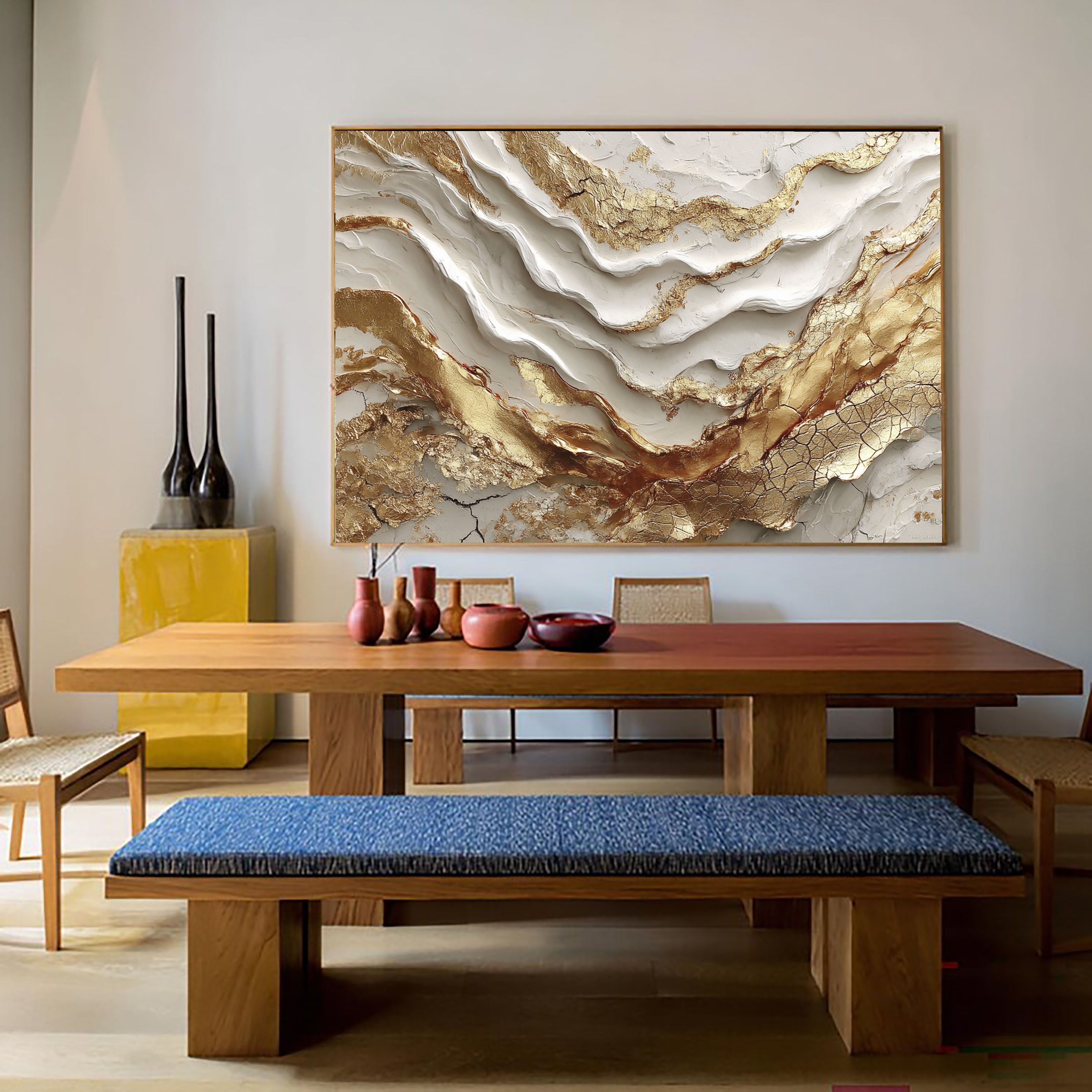 Textured Gilded Swirls | White Gold