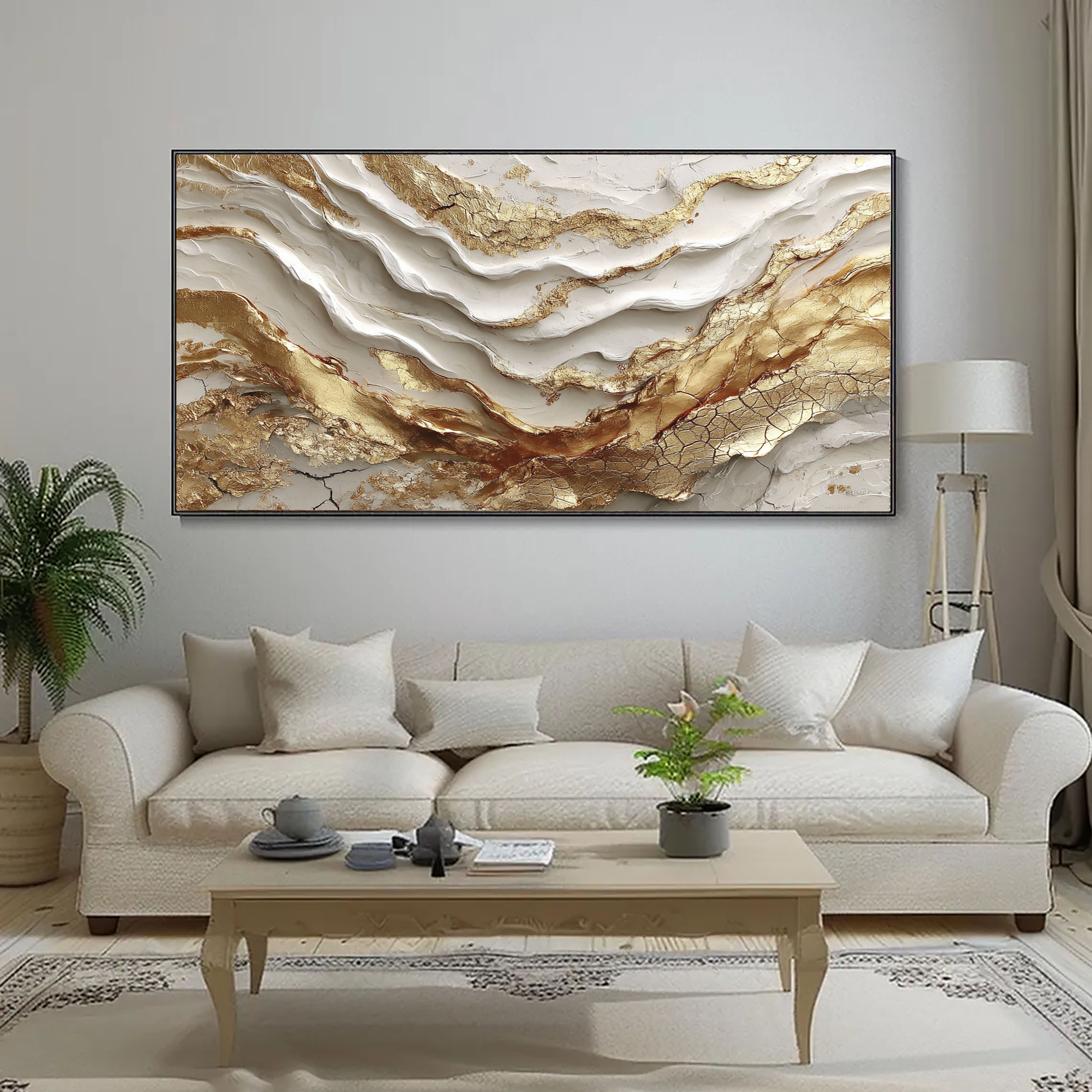 Textured Gilded Swirls | White Gold