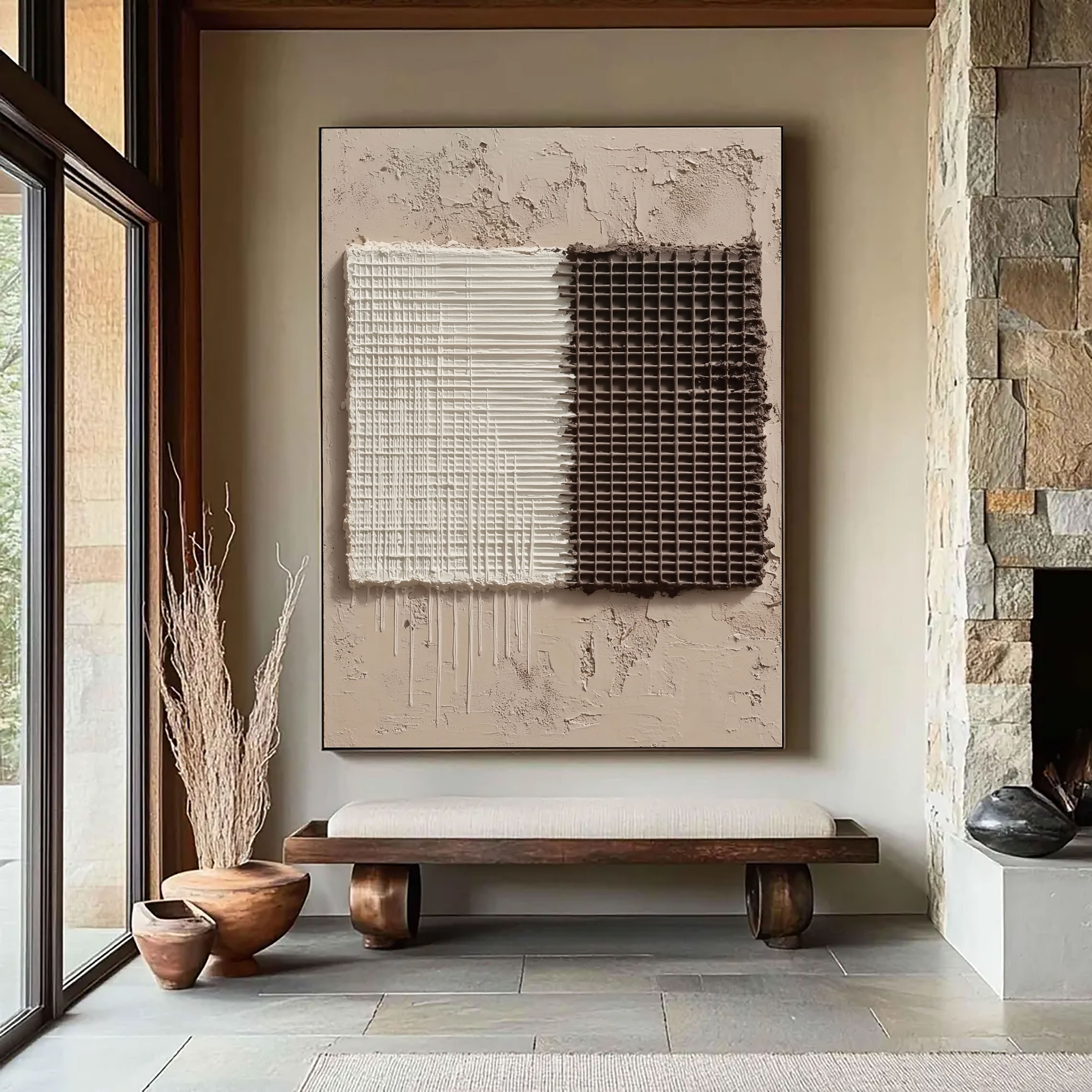 Textured Grid Opulence | Dual Tones