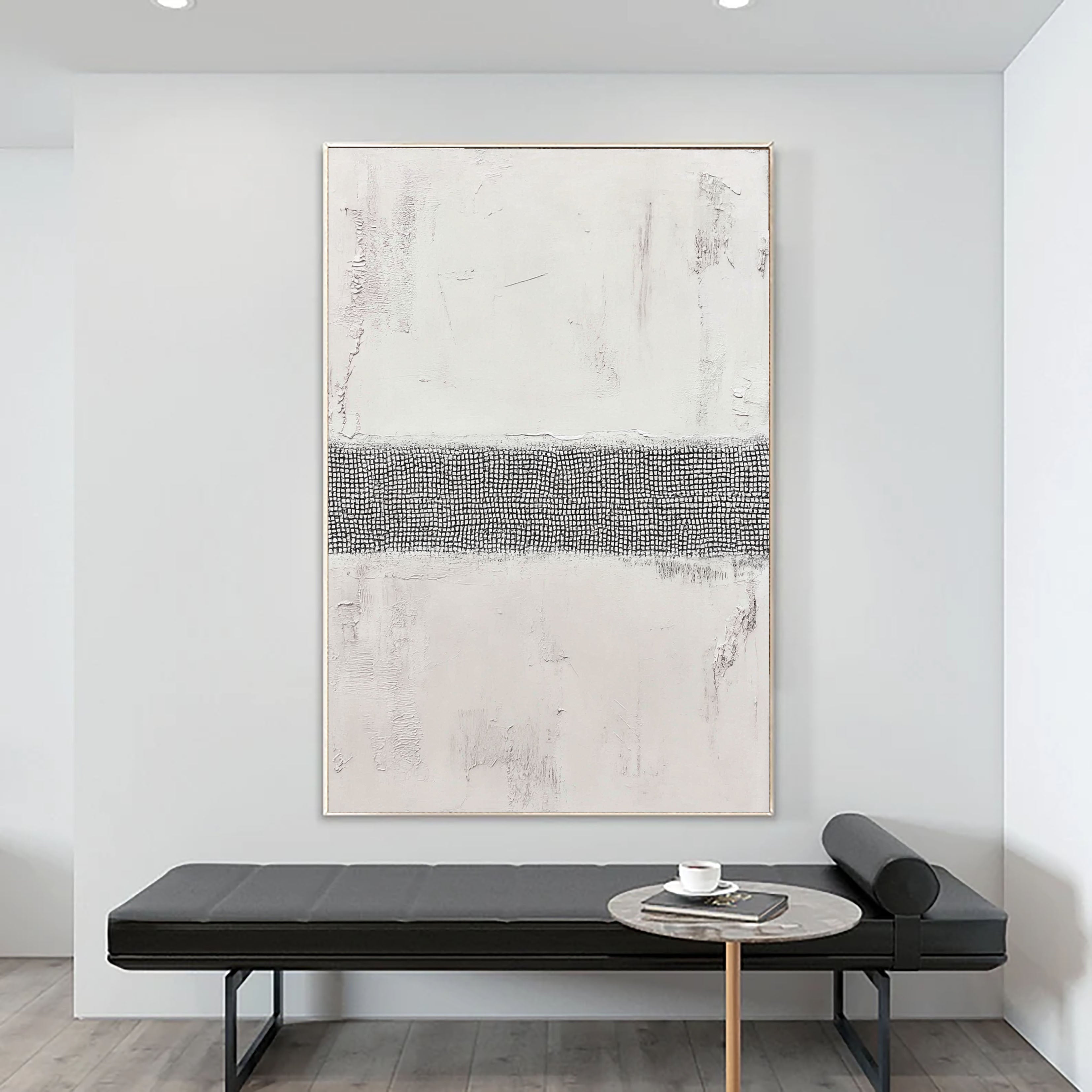 Textured Monochrome Grid | Linear Contrast