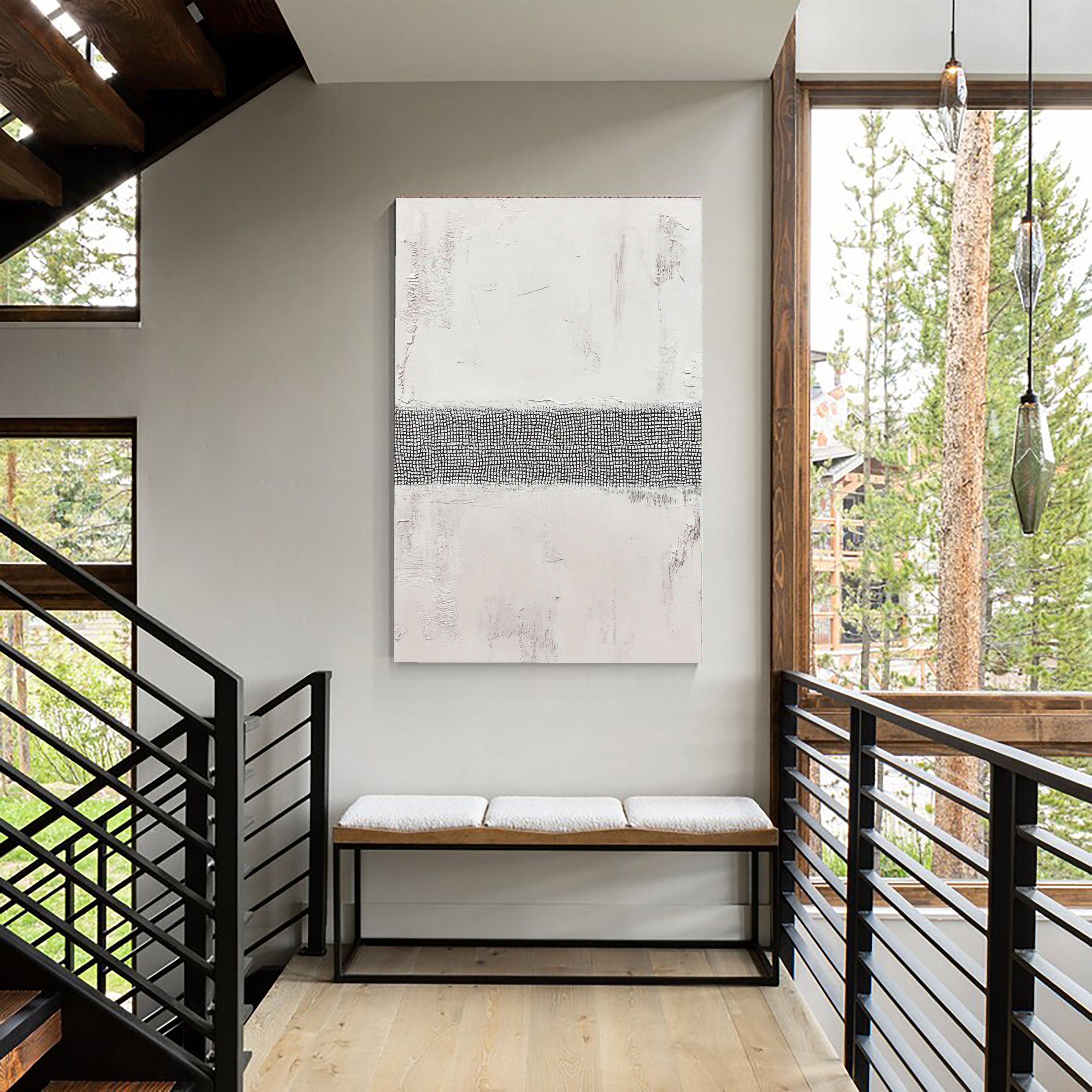 Textured Monochrome Grid | Linear Contrast