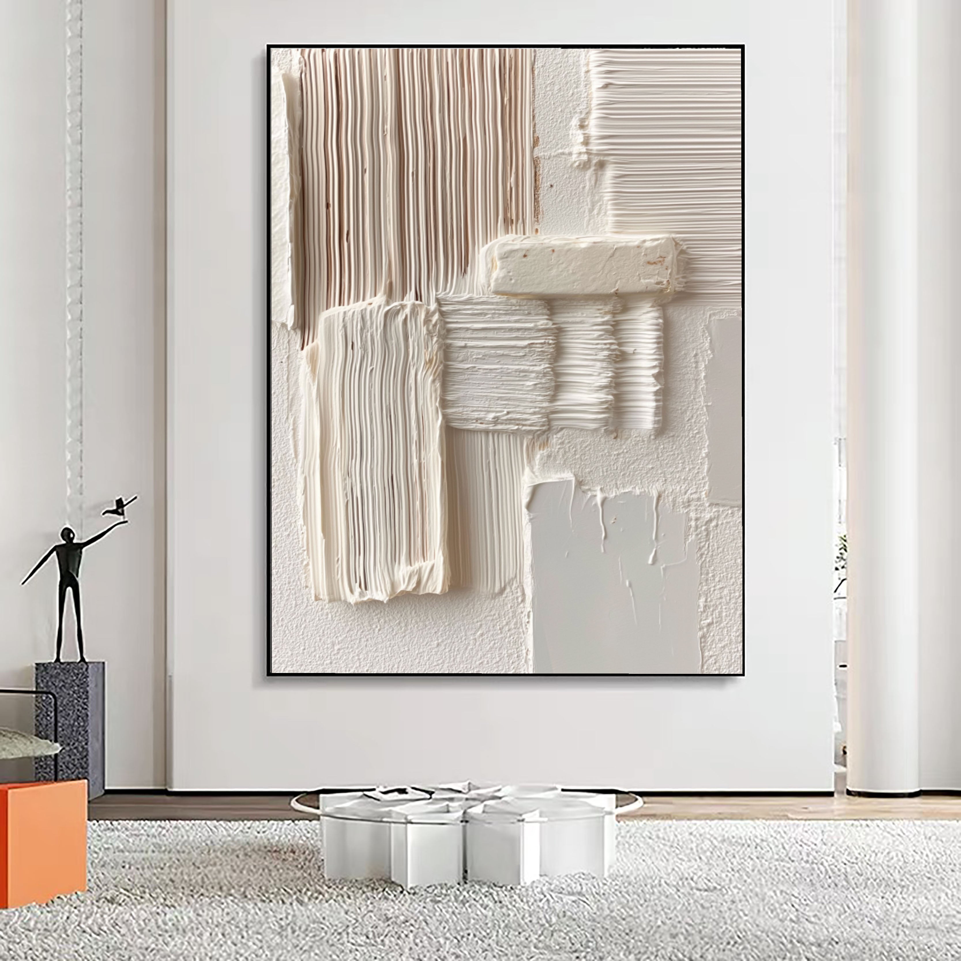 Minimalist Textured Layers | Cream White