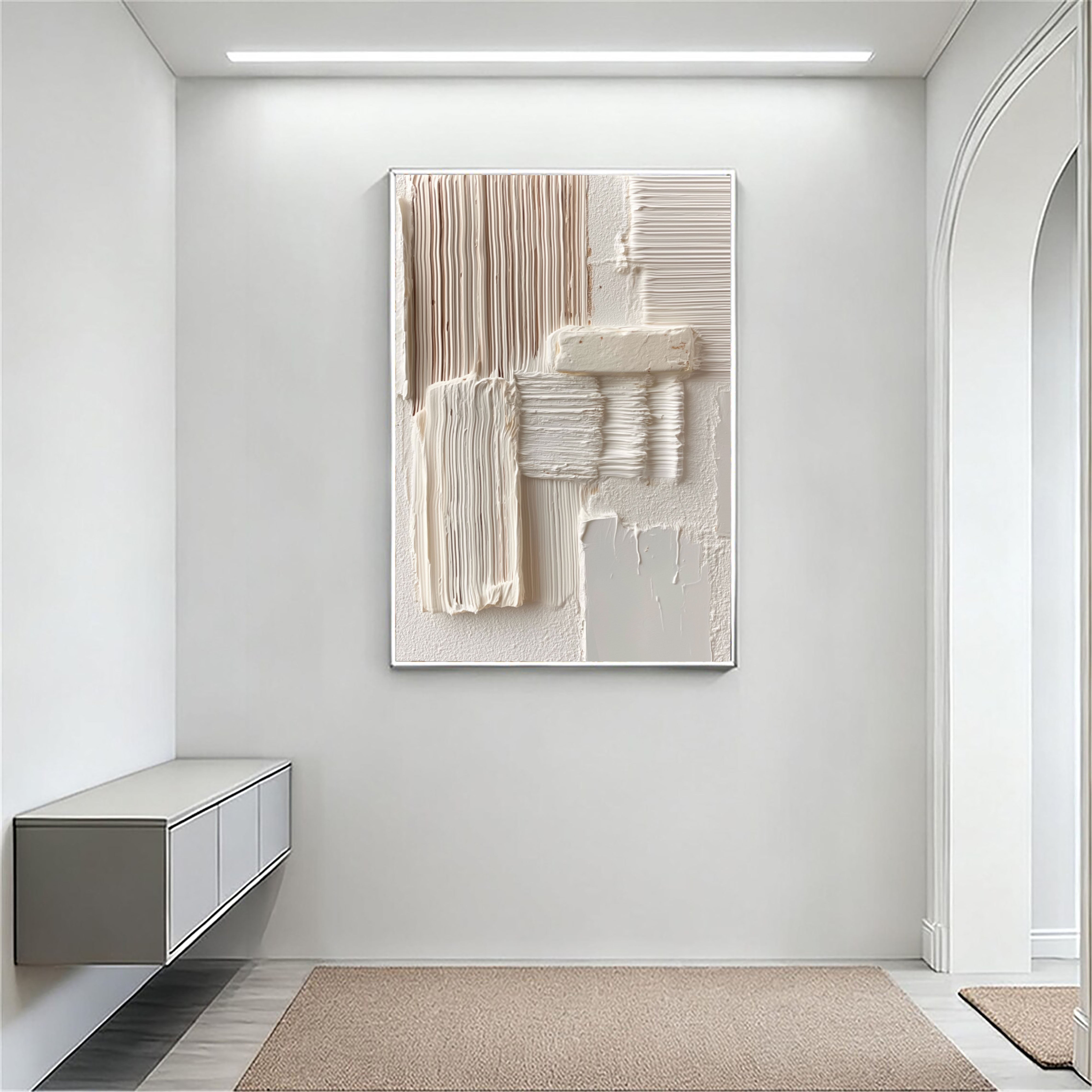 Minimalist Textured Layers | Cream White