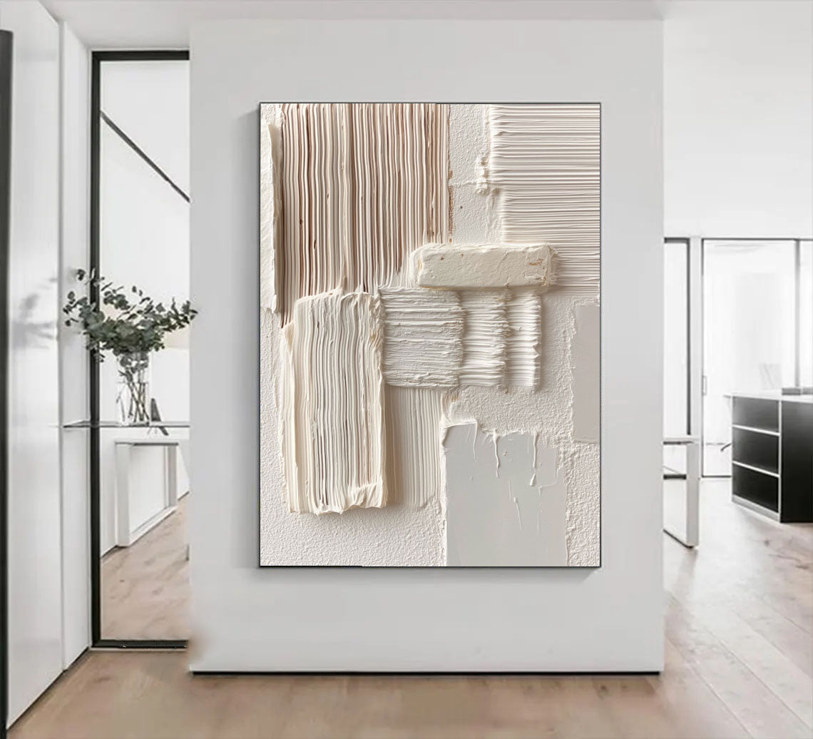Minimalist Textured Layers | Cream White