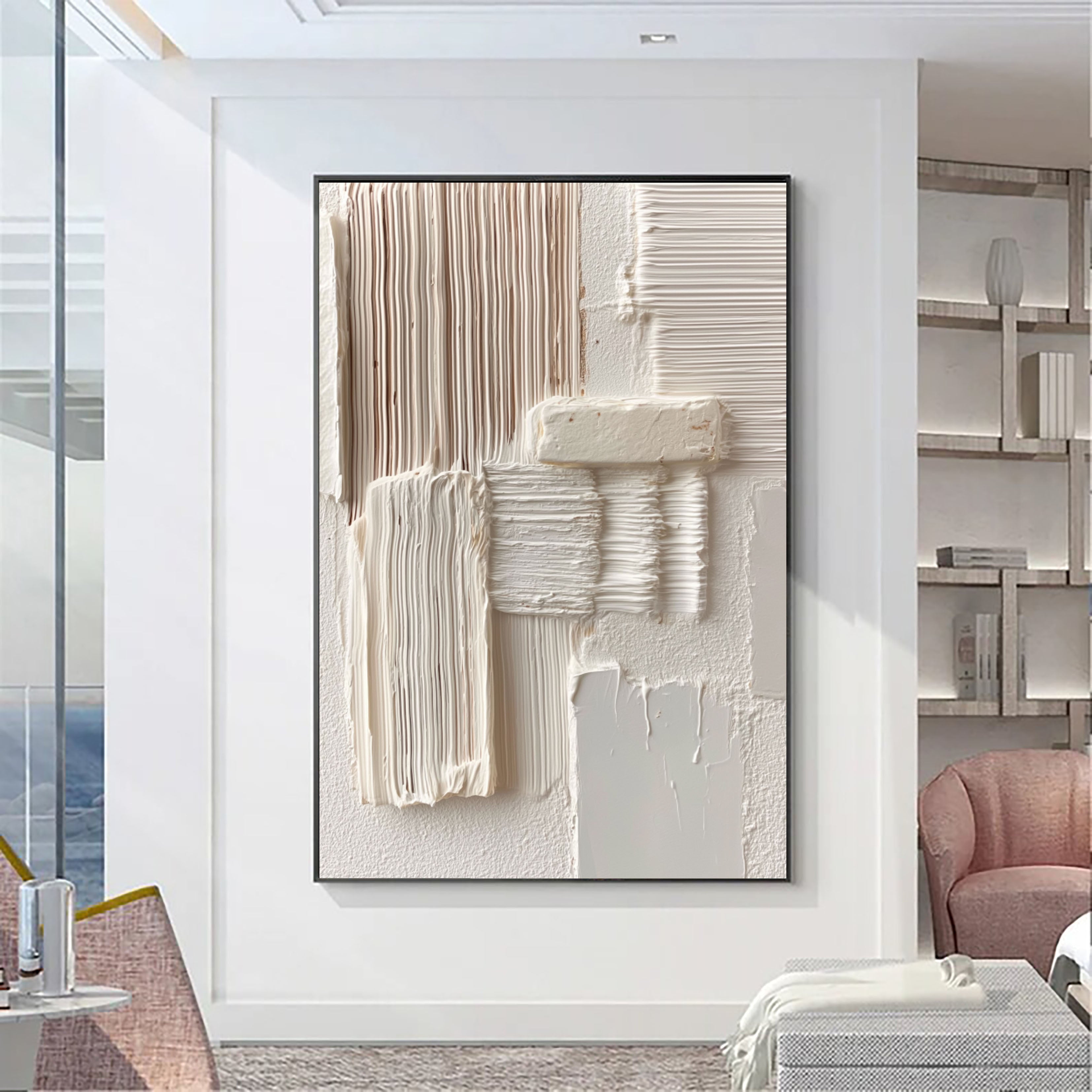 Minimalist Textured Layers | Cream White