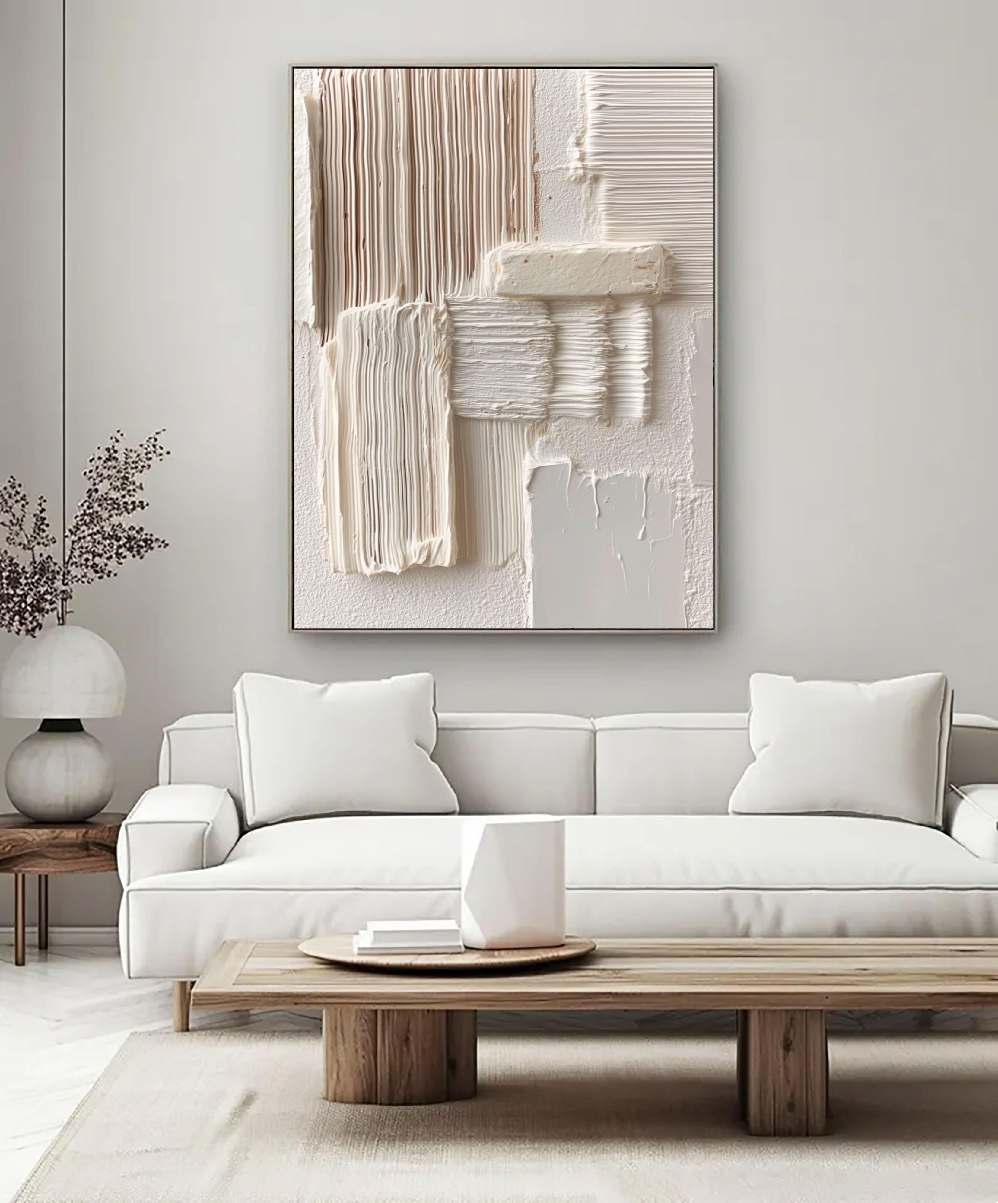 Minimalist Textured Layers | Cream White