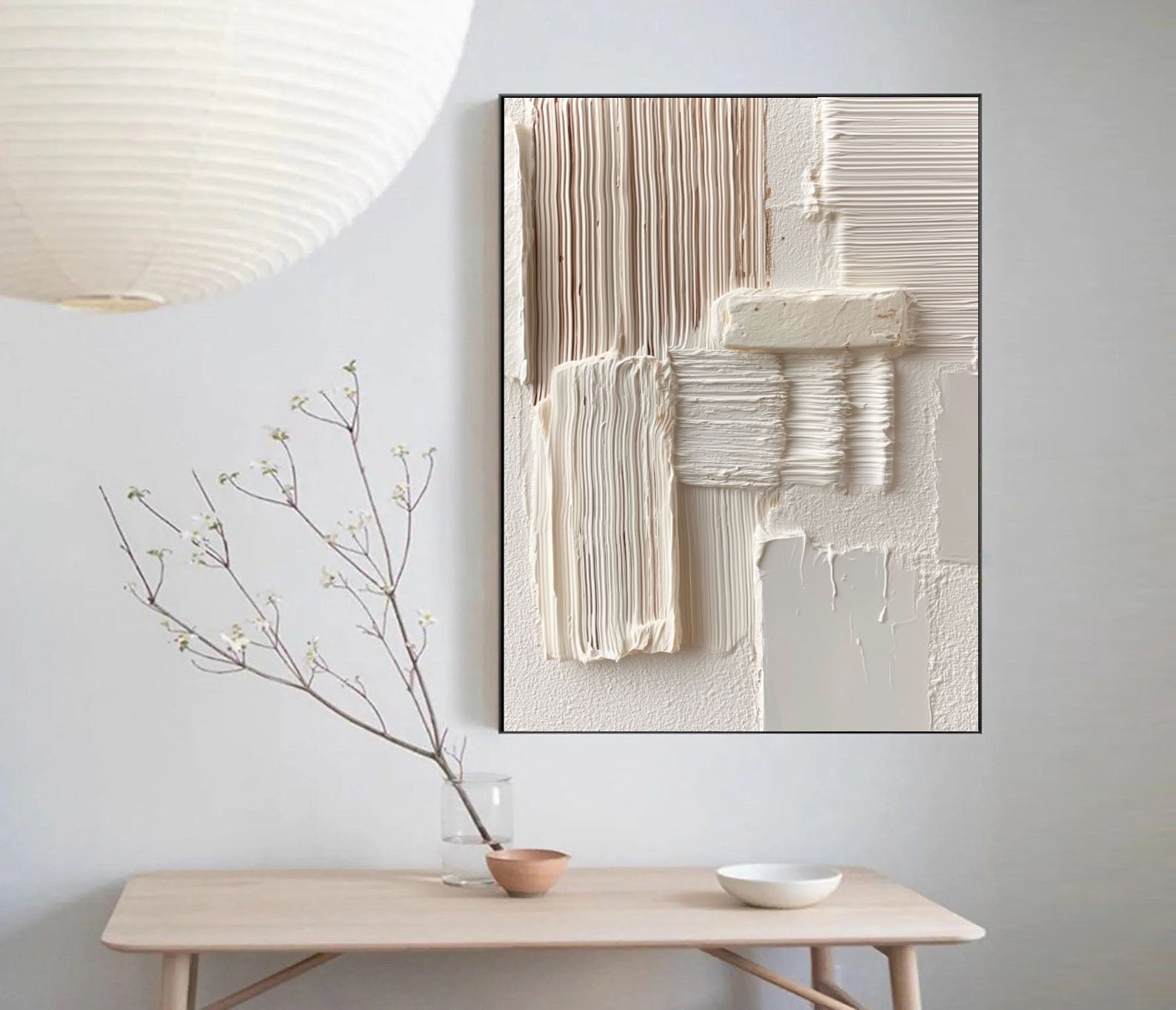 Minimalist Textured Layers | Cream White