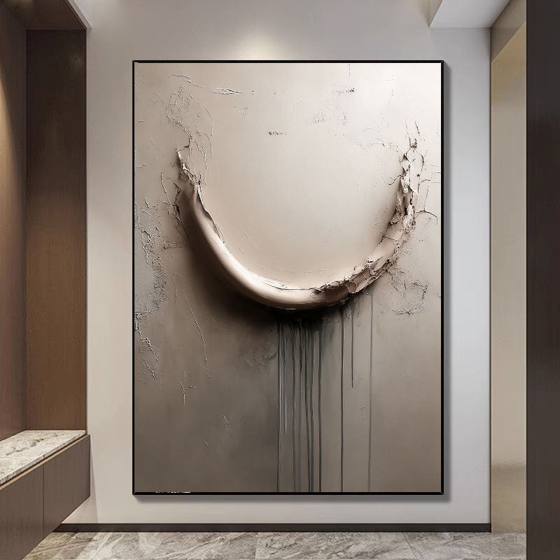 Textured Cracked Opulence | Beige Drip