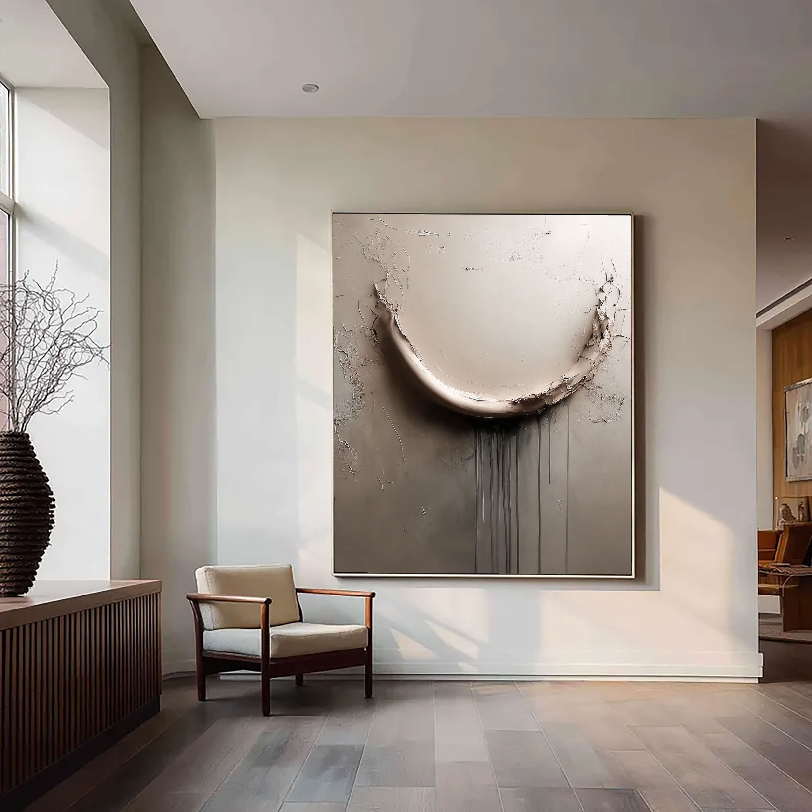 Textured Cracked Opulence | Beige Drip