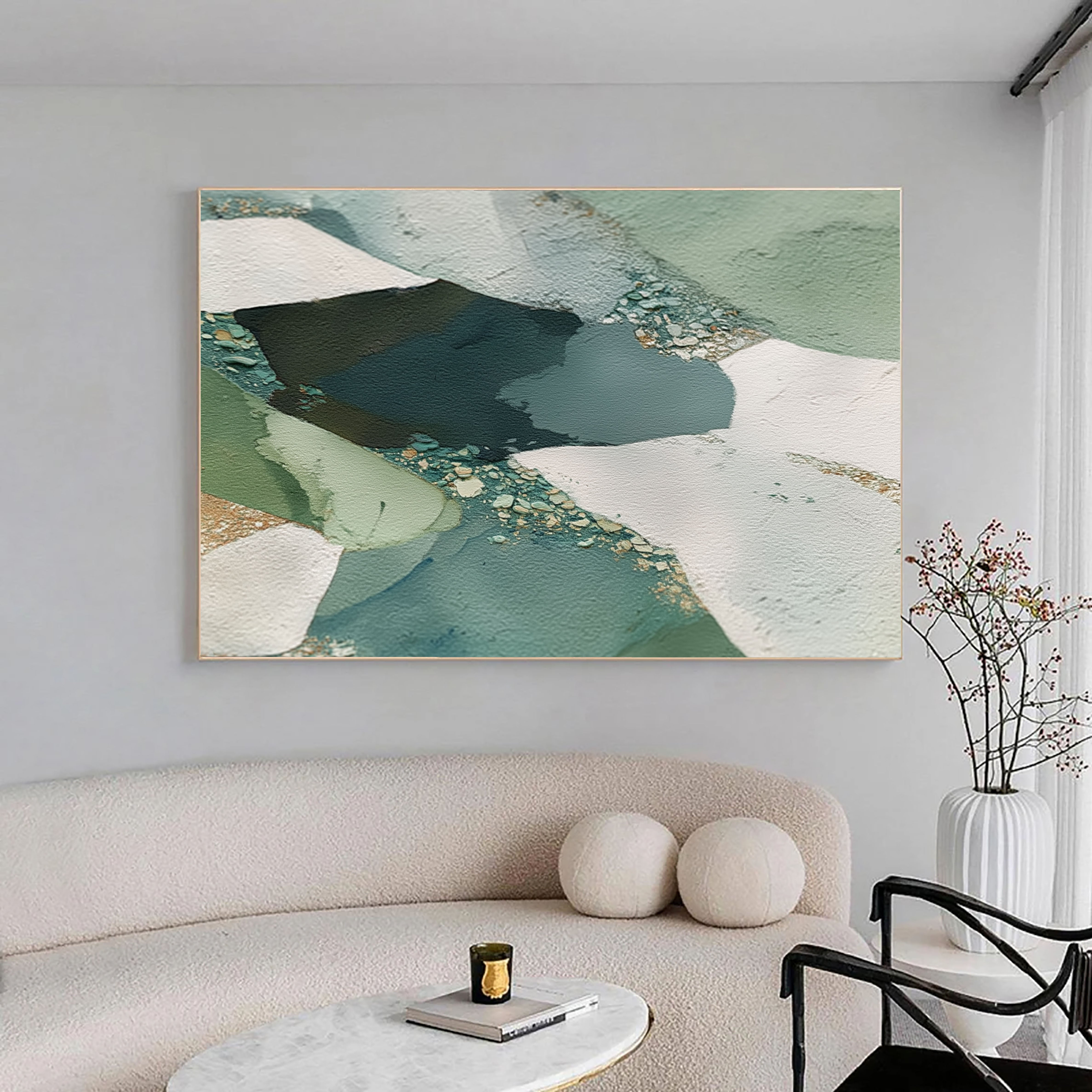 Abstract Textured Landscape | Green Hues