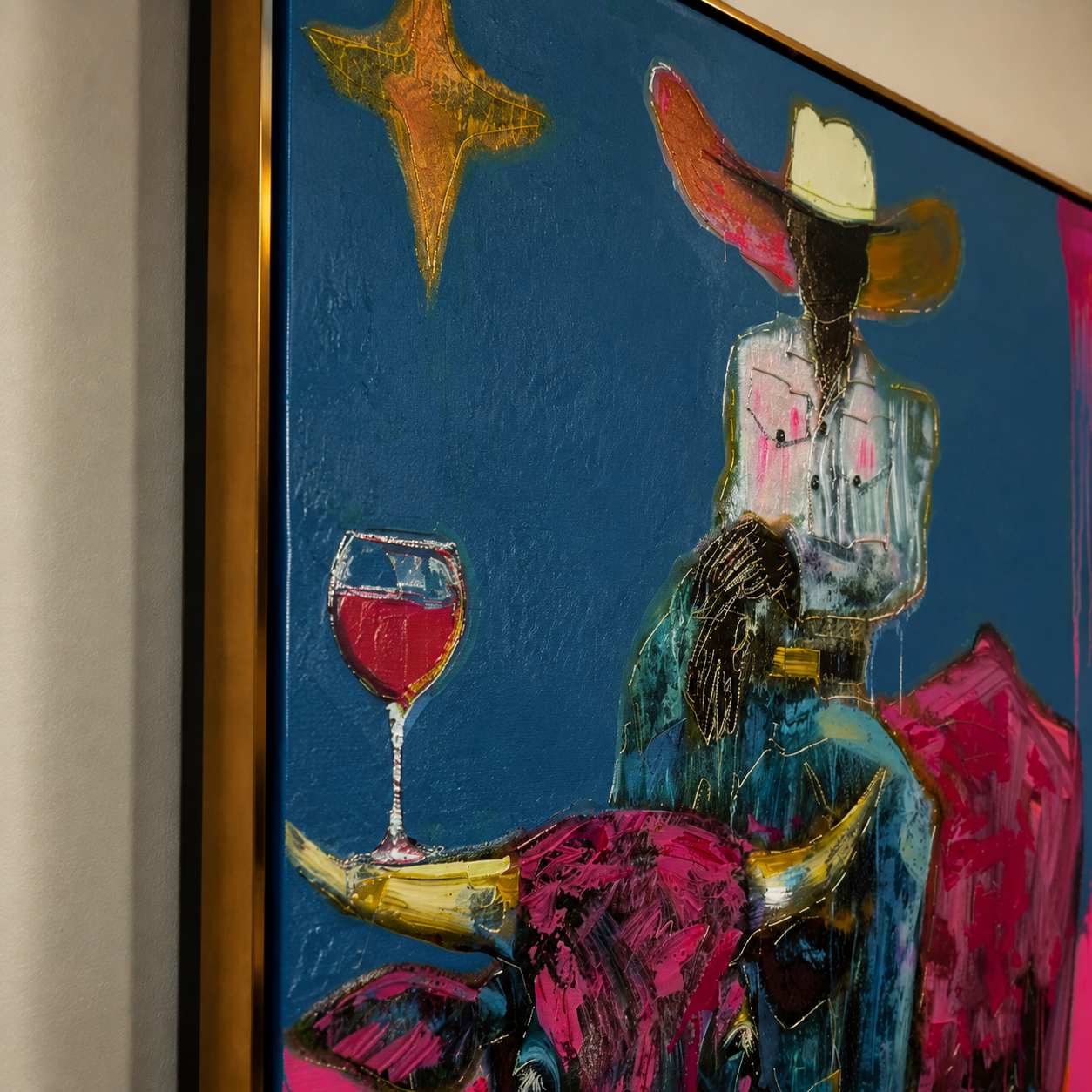 POP ART | Bull Rider Wine Time