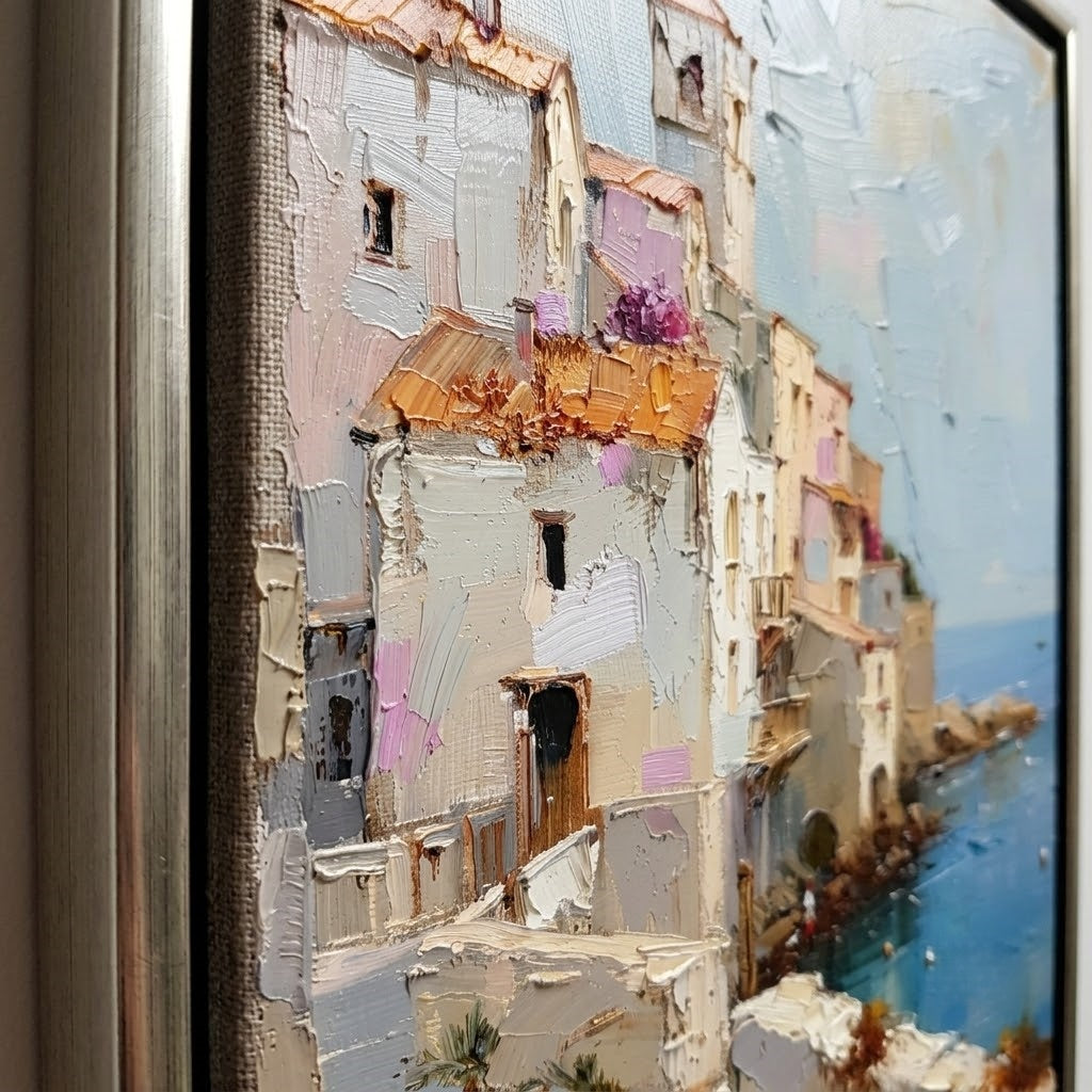 Impressionist Art | Cliffside Coastal Hamlet