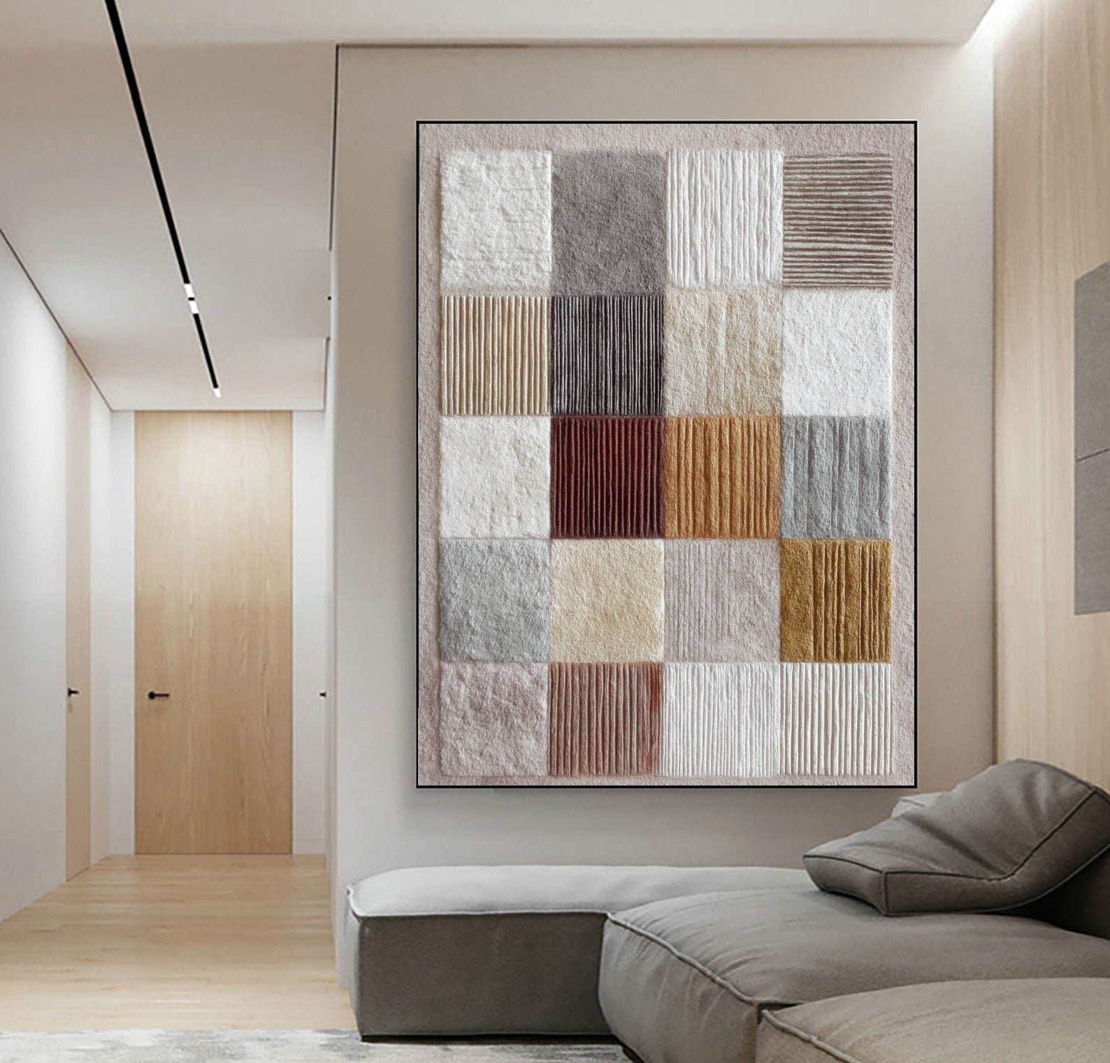 Textured Block Sophistication | Neutral Palette