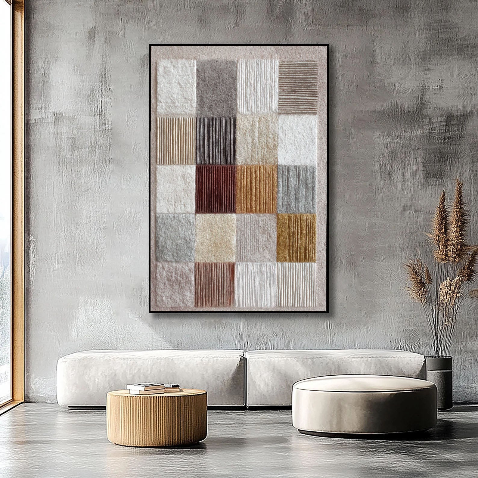 Textured Block Sophistication | Neutral Palette