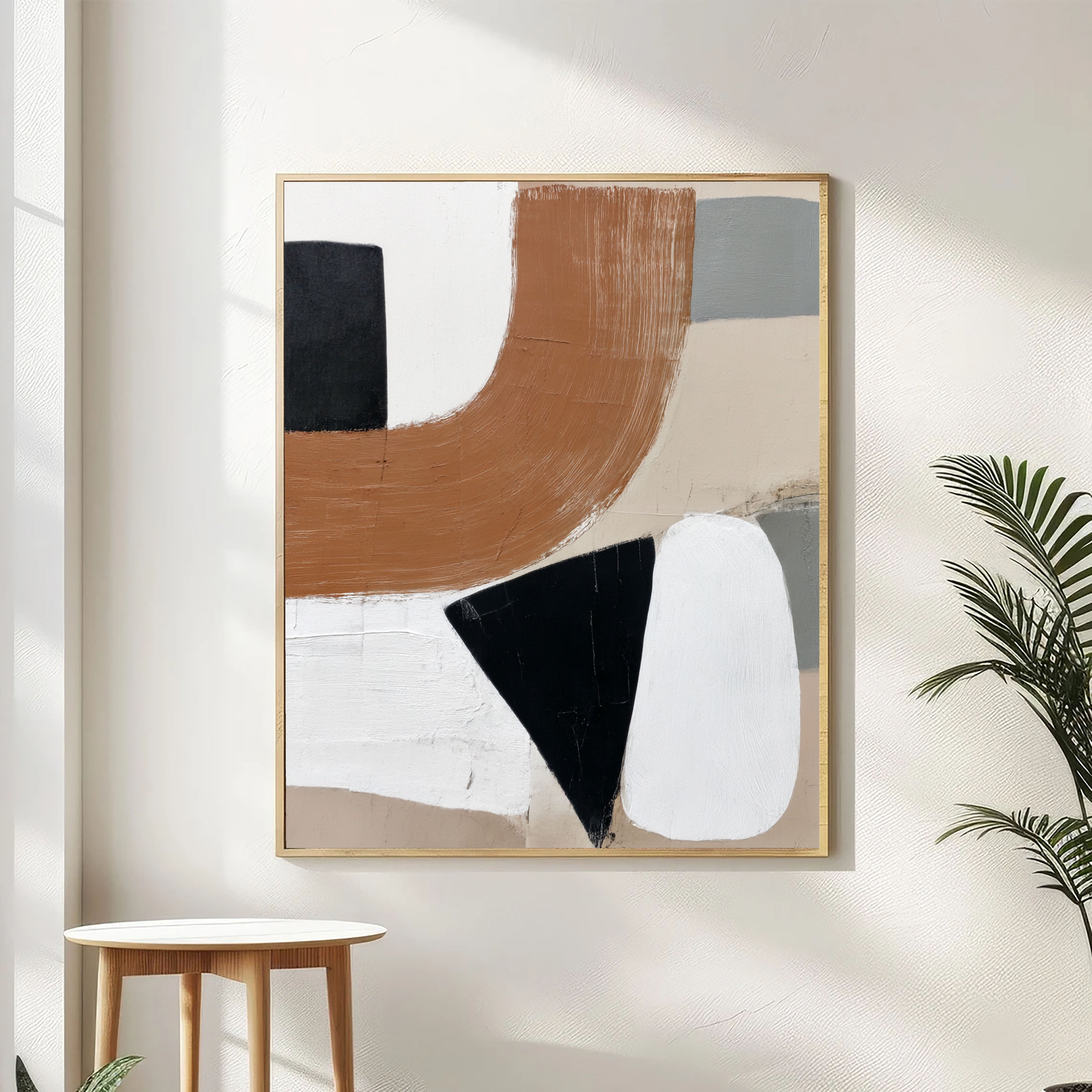 Textured Curved Shapes | Terracotta Noir