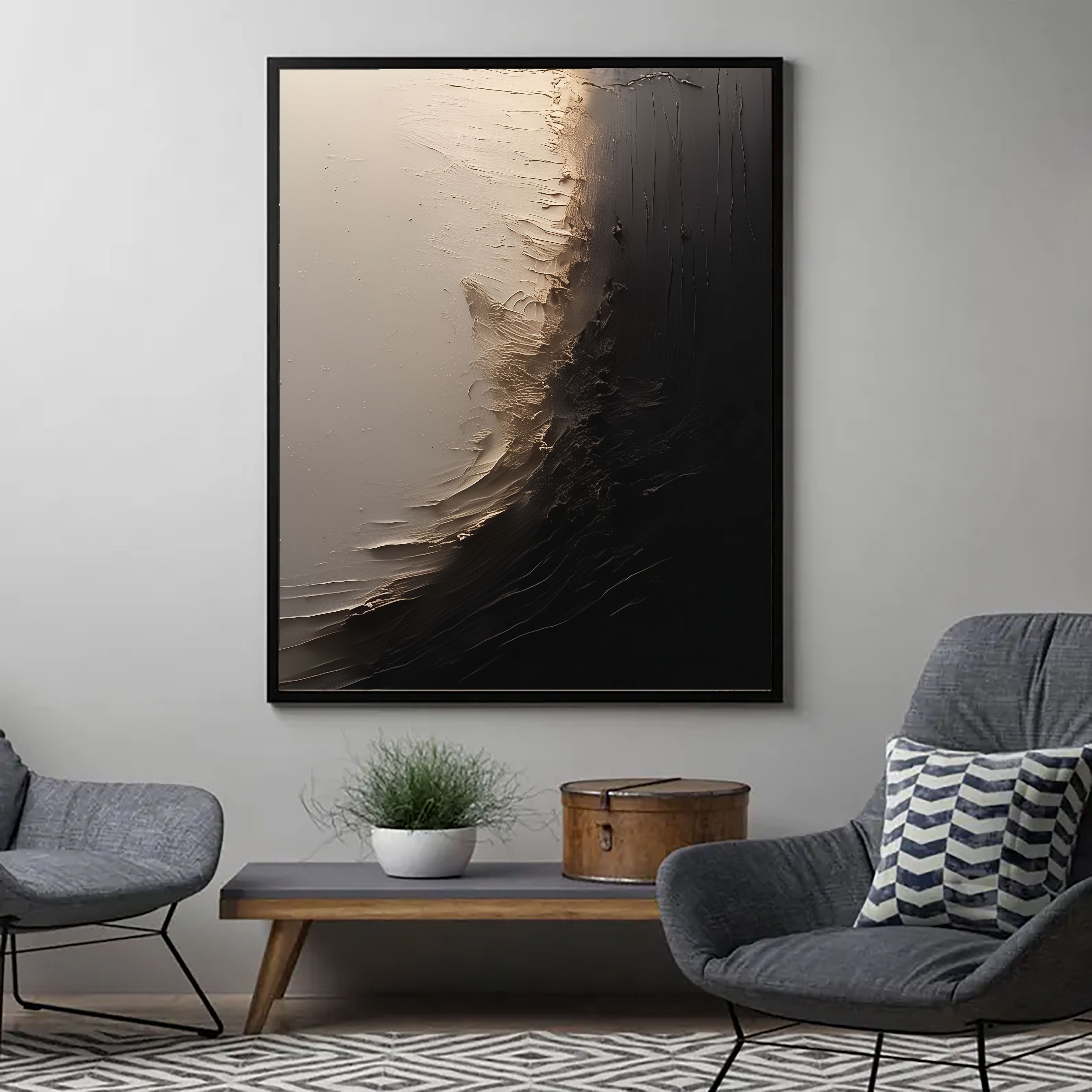 Textured Metallic Drama | Dark Gold