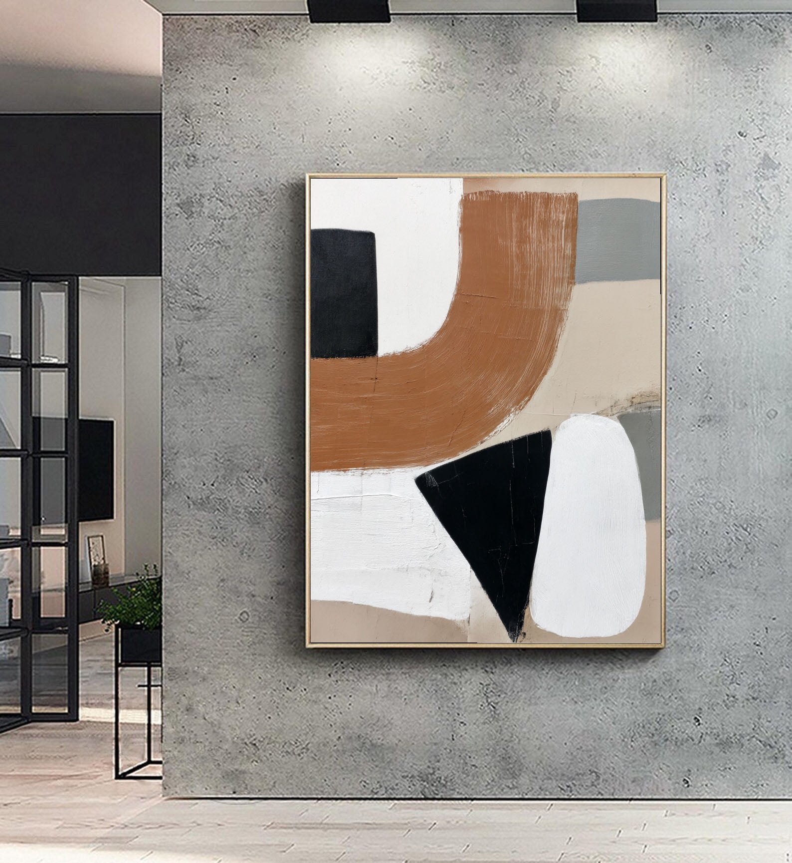 Textured Curved Shapes | Terracotta Noir