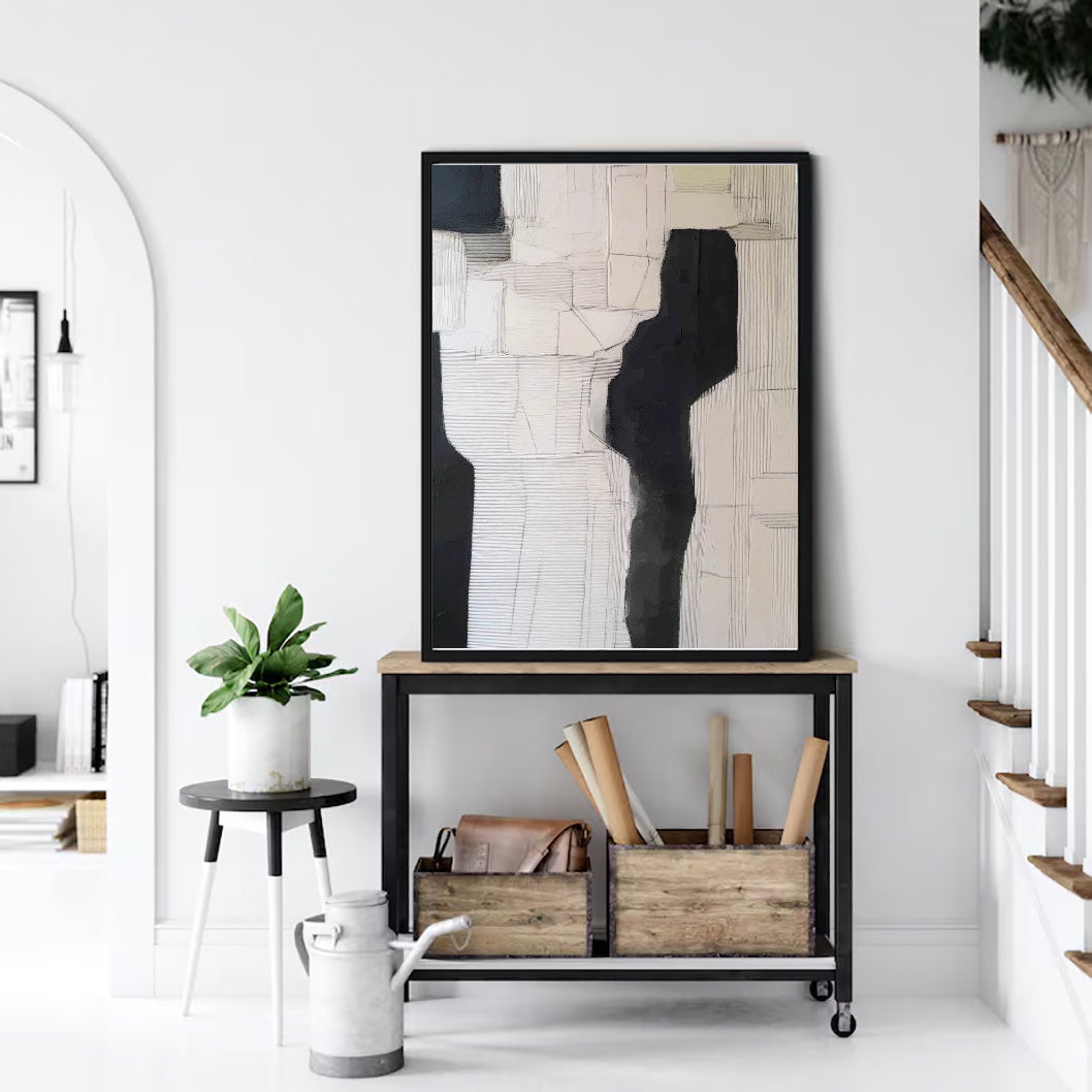 Textured Monochrome Geometry | Black White