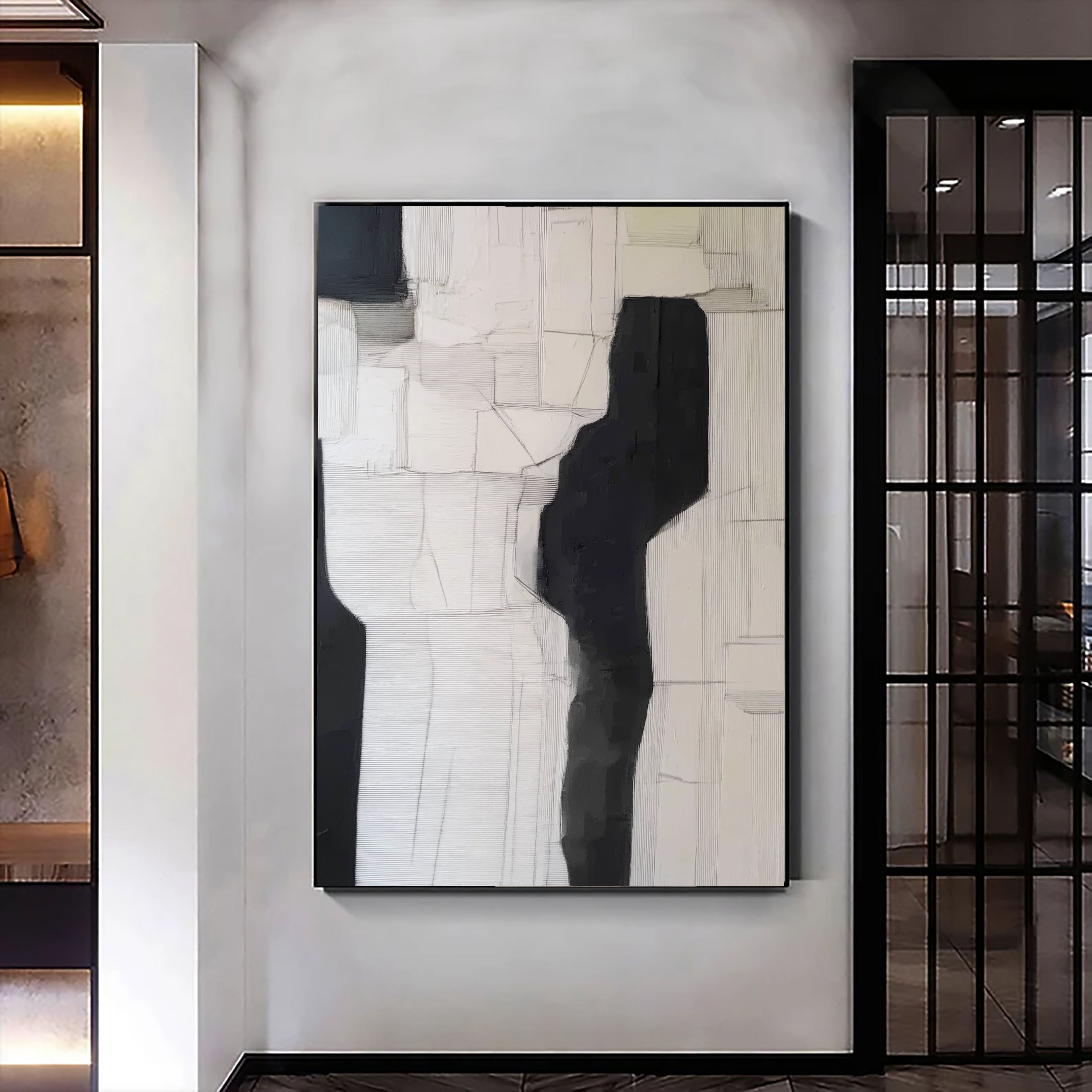 Textured Monochrome Geometry | Black White