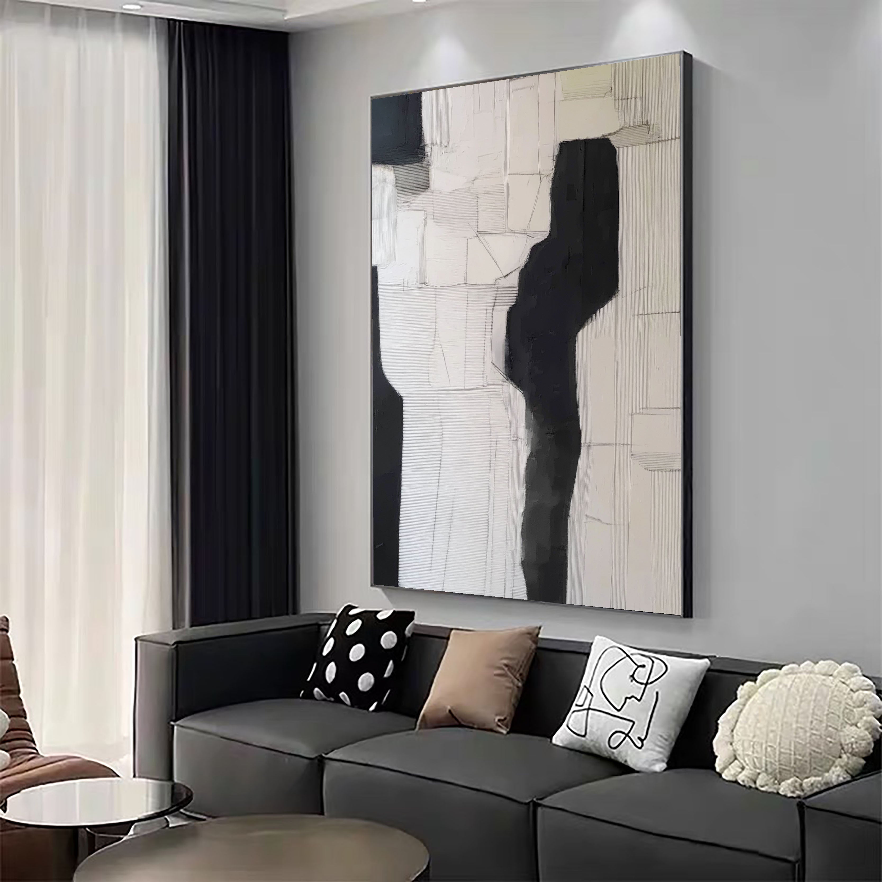 Textured Monochrome Geometry | Black White