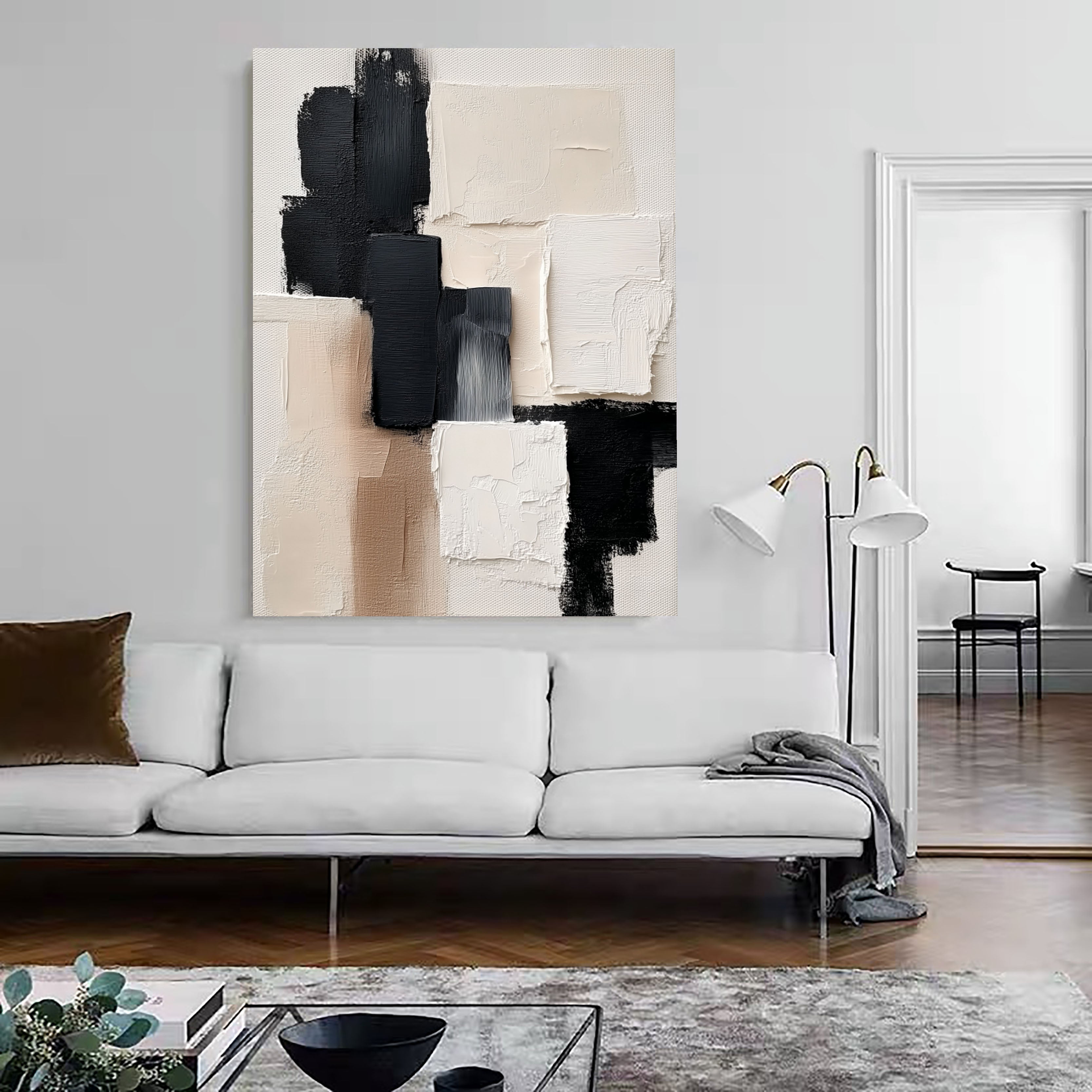 Bold Abstract Geometry | Black White
