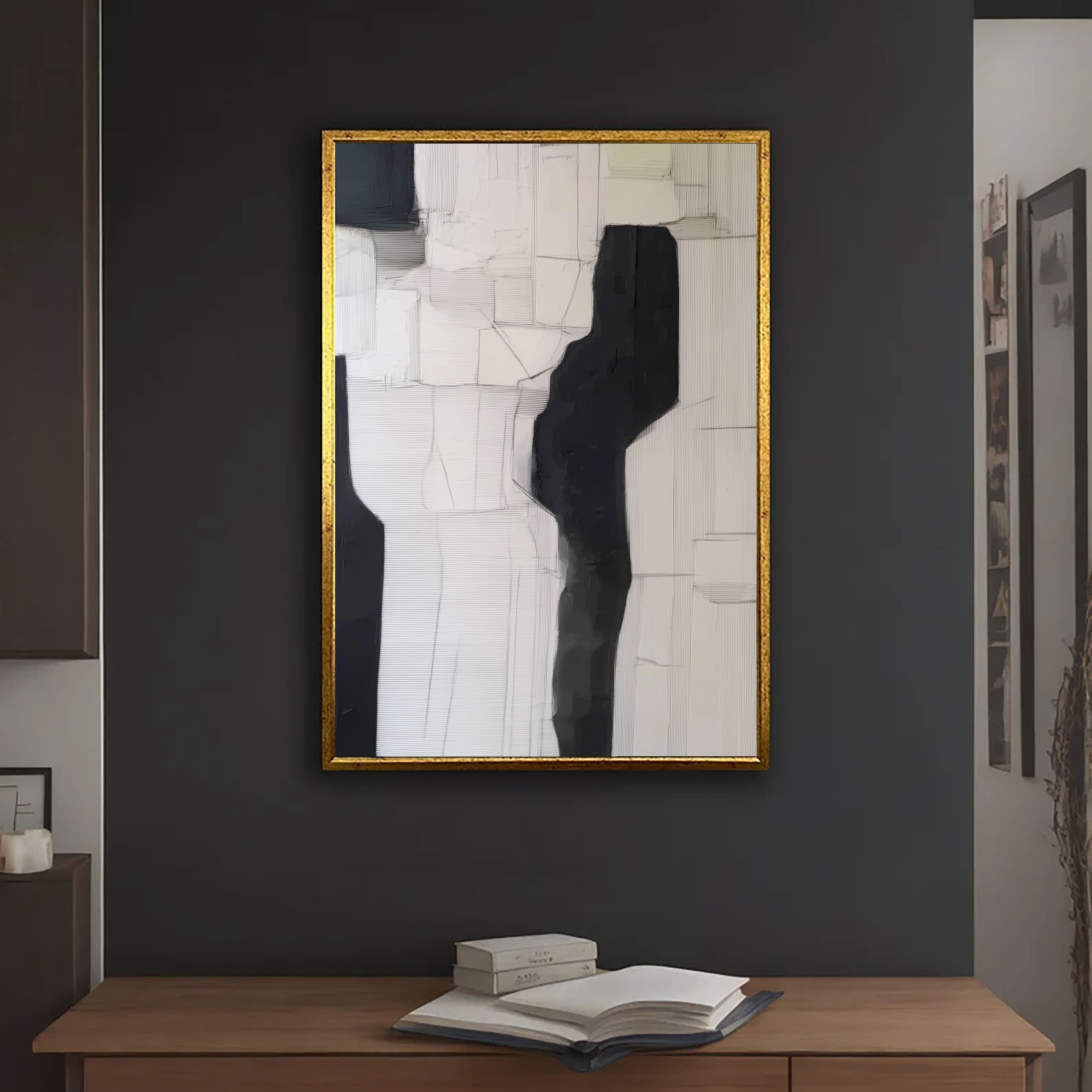 Textured Monochrome Geometry | Black White