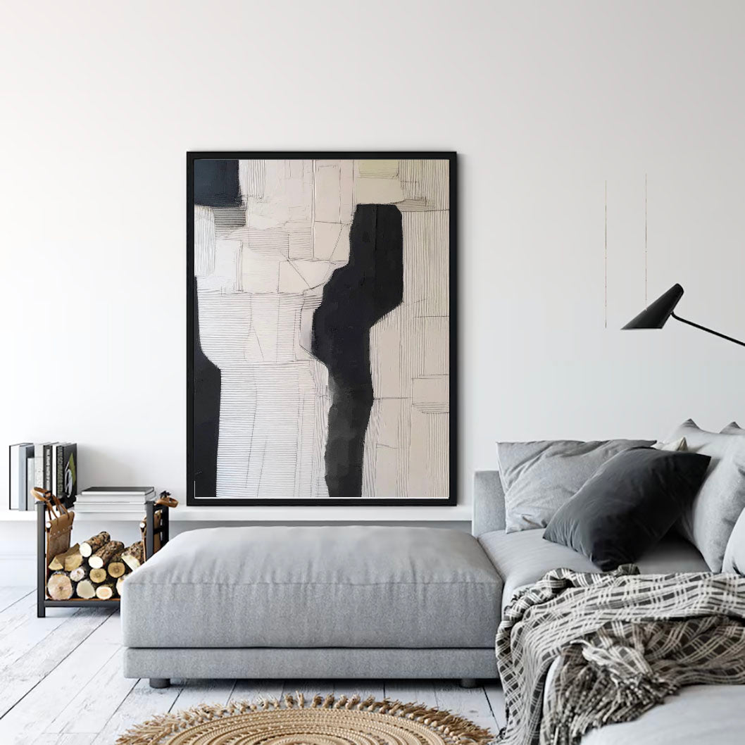 Textured Monochrome Geometry | Black White