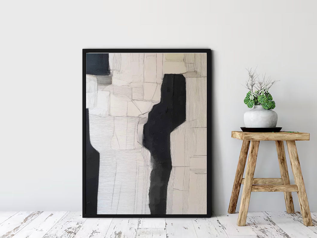 Textured Monochrome Geometry | Black White