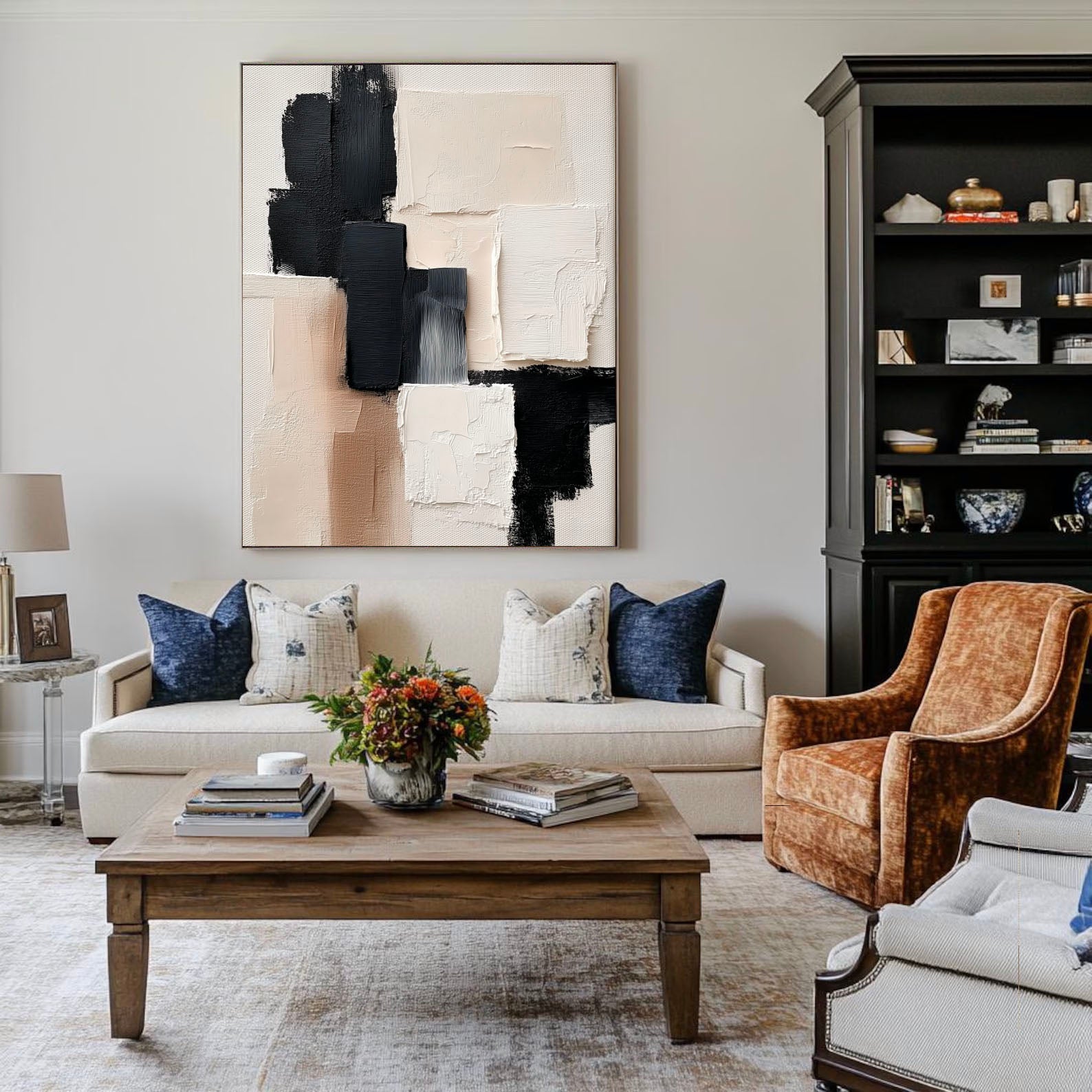 Bold Abstract Geometry | Black White