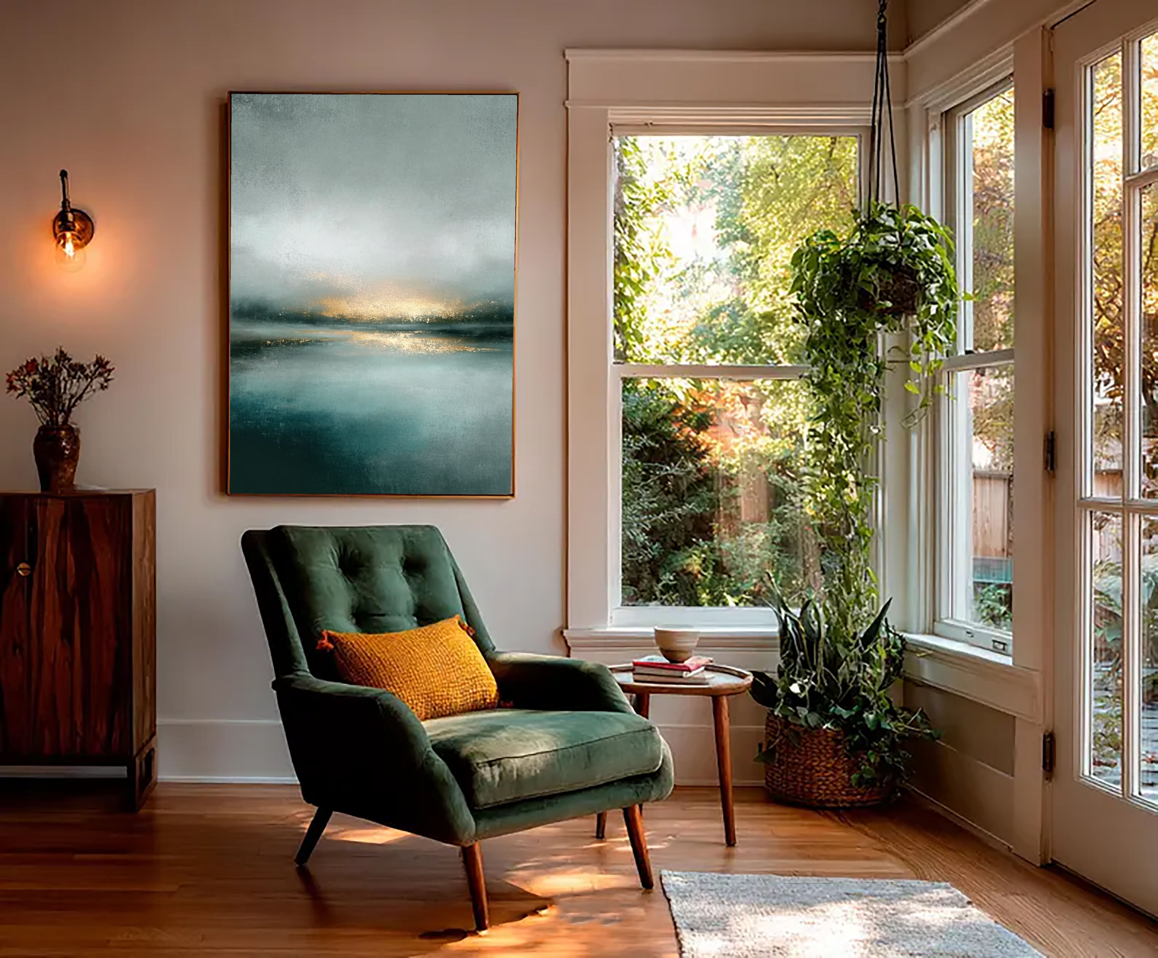 Textured Misty Waters | Gilded Glow