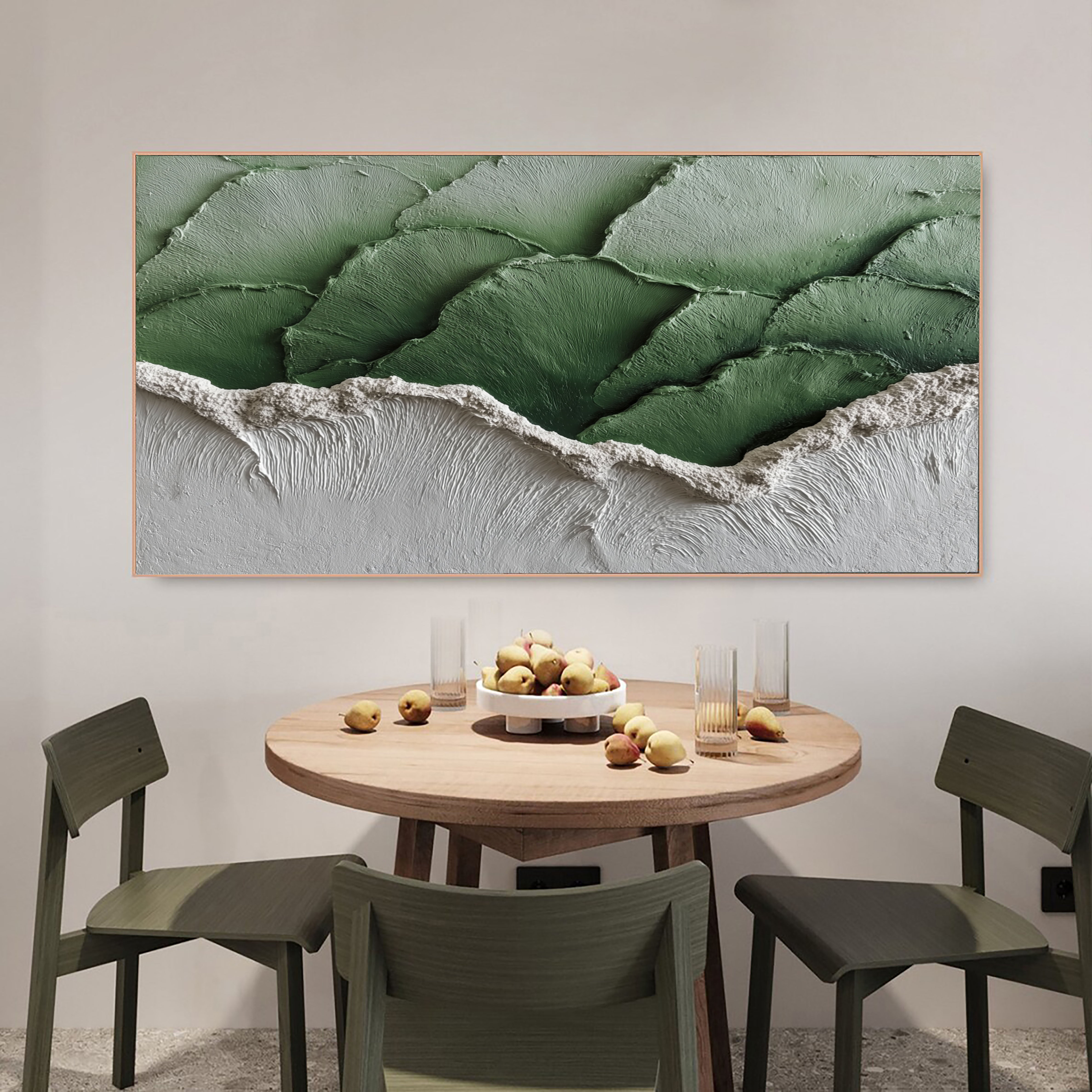 Organic Green Texture | White Sand