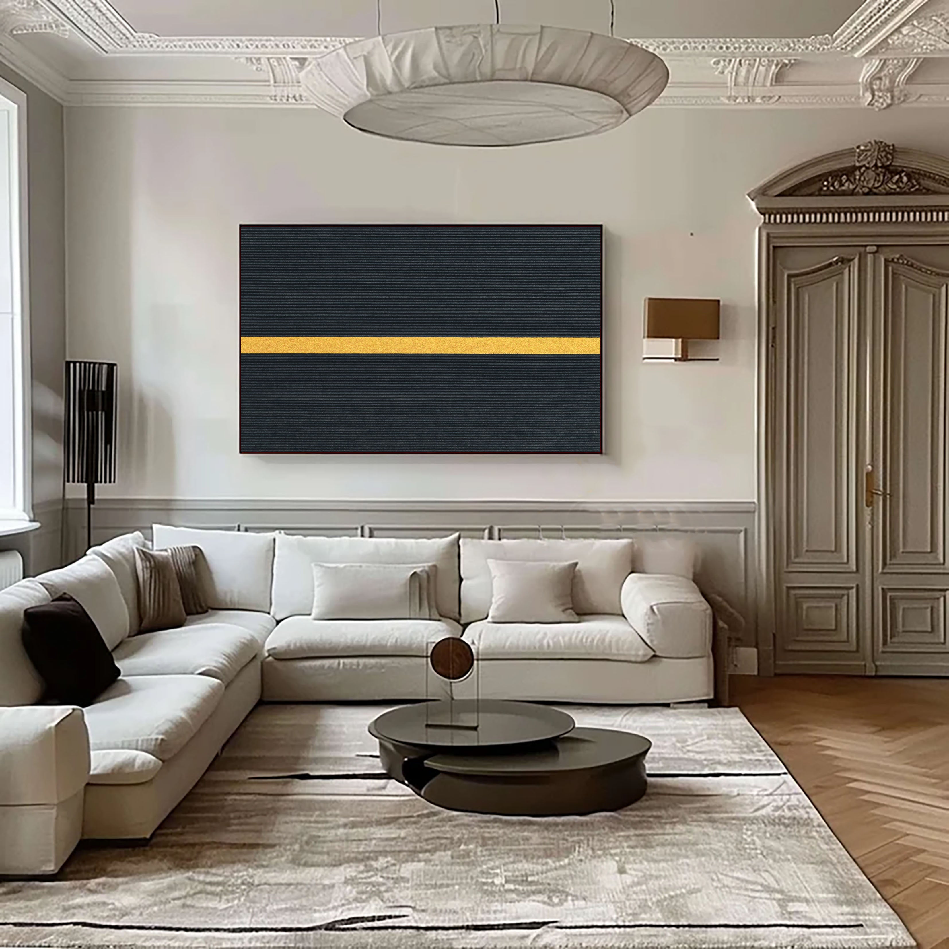 Textured Striped Minimalism | Gilded Stripe